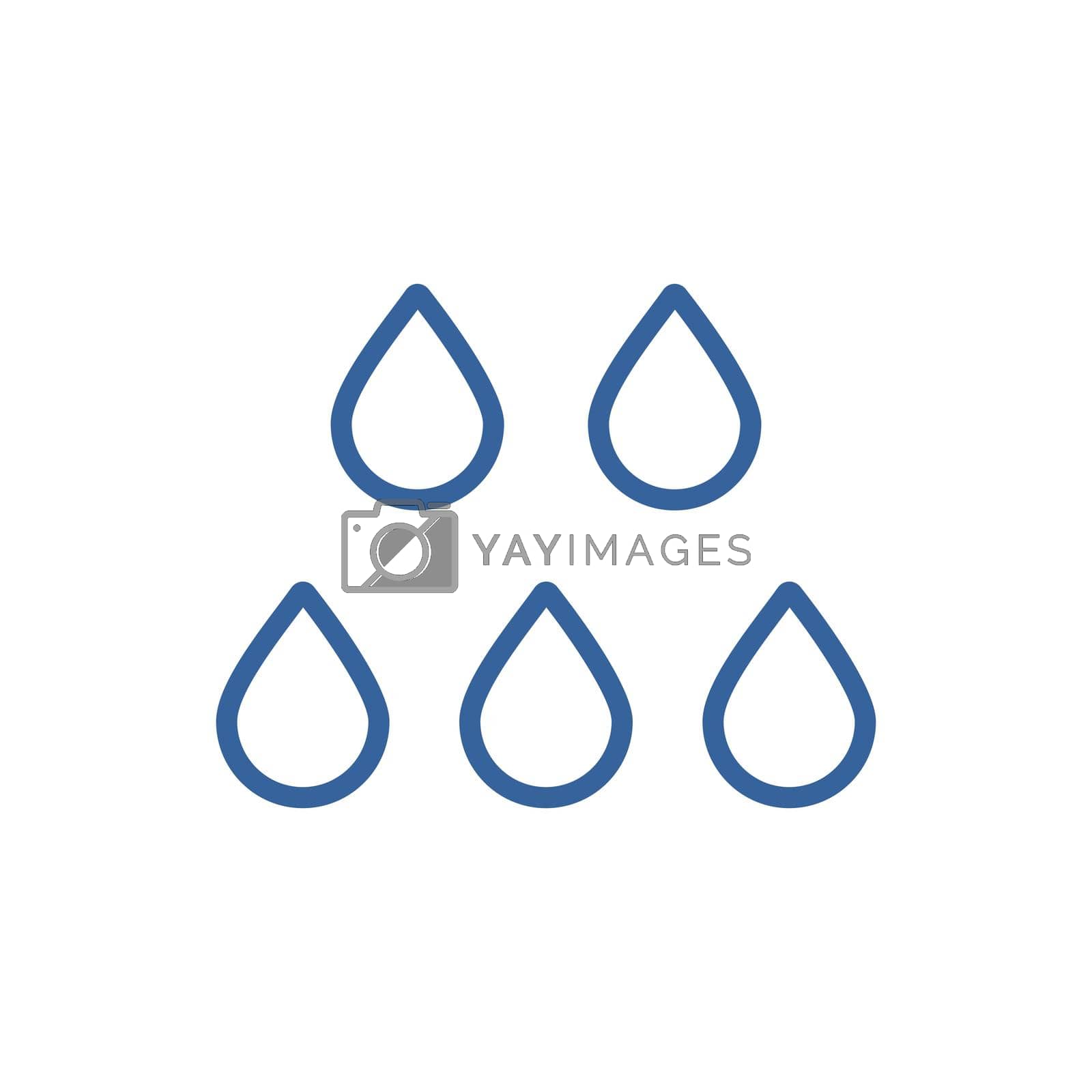 Drop water isolated vector icon. Meteorology sign. Graph symbol for travel, tourism and weather web site and apps design, logo, app, UI