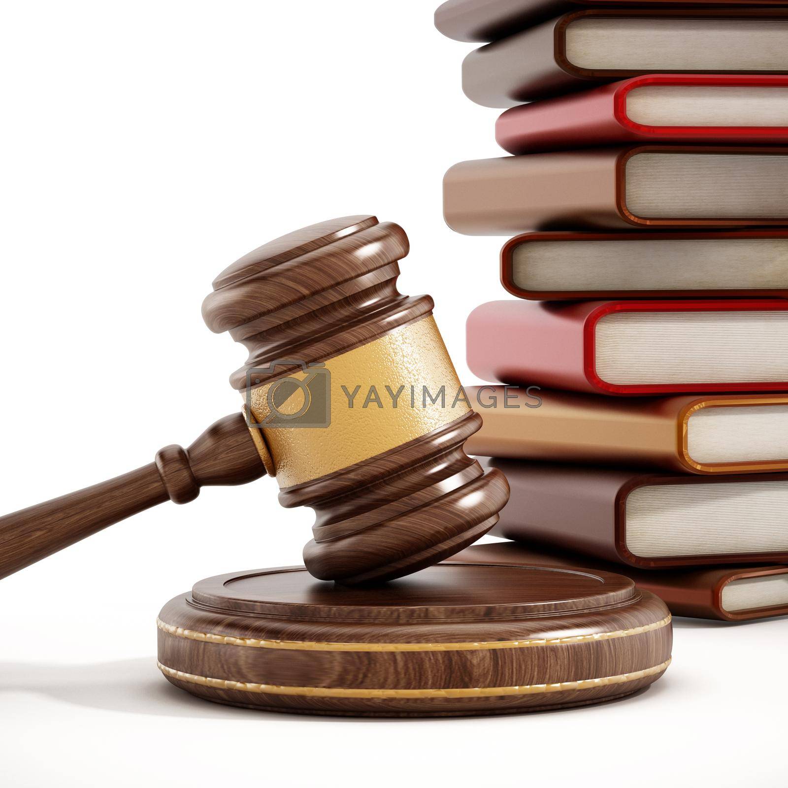 Royalty free image of Gavel and books by Simsek