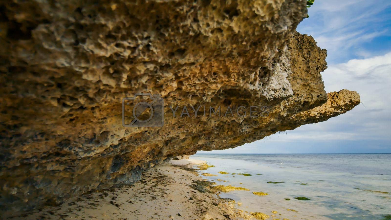 Royalty free image of Beautiful wild tropical beach near Anda with granite rocks. Bohol Island. Philippines. by DovidPro
