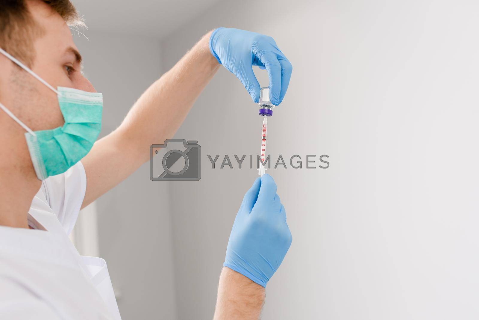 Royalty free image of Botox injections. Botulinum toxin is a neurotoxic protein produced by the bacterium Clostridium botulinum and related species. by Rabizo