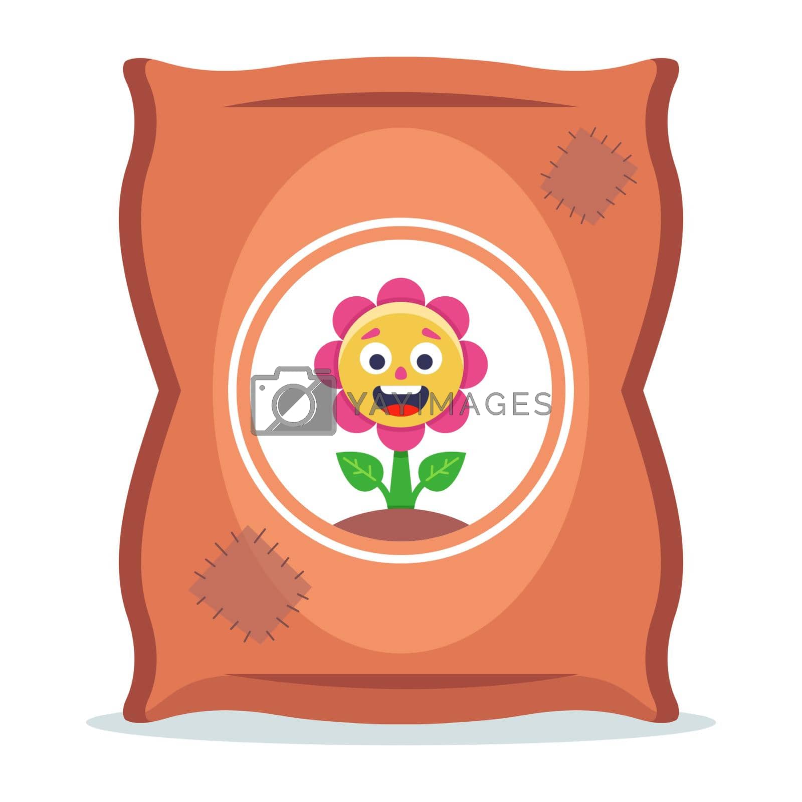 Royalty free image of a bag of plant fertilizers. by PlutusART