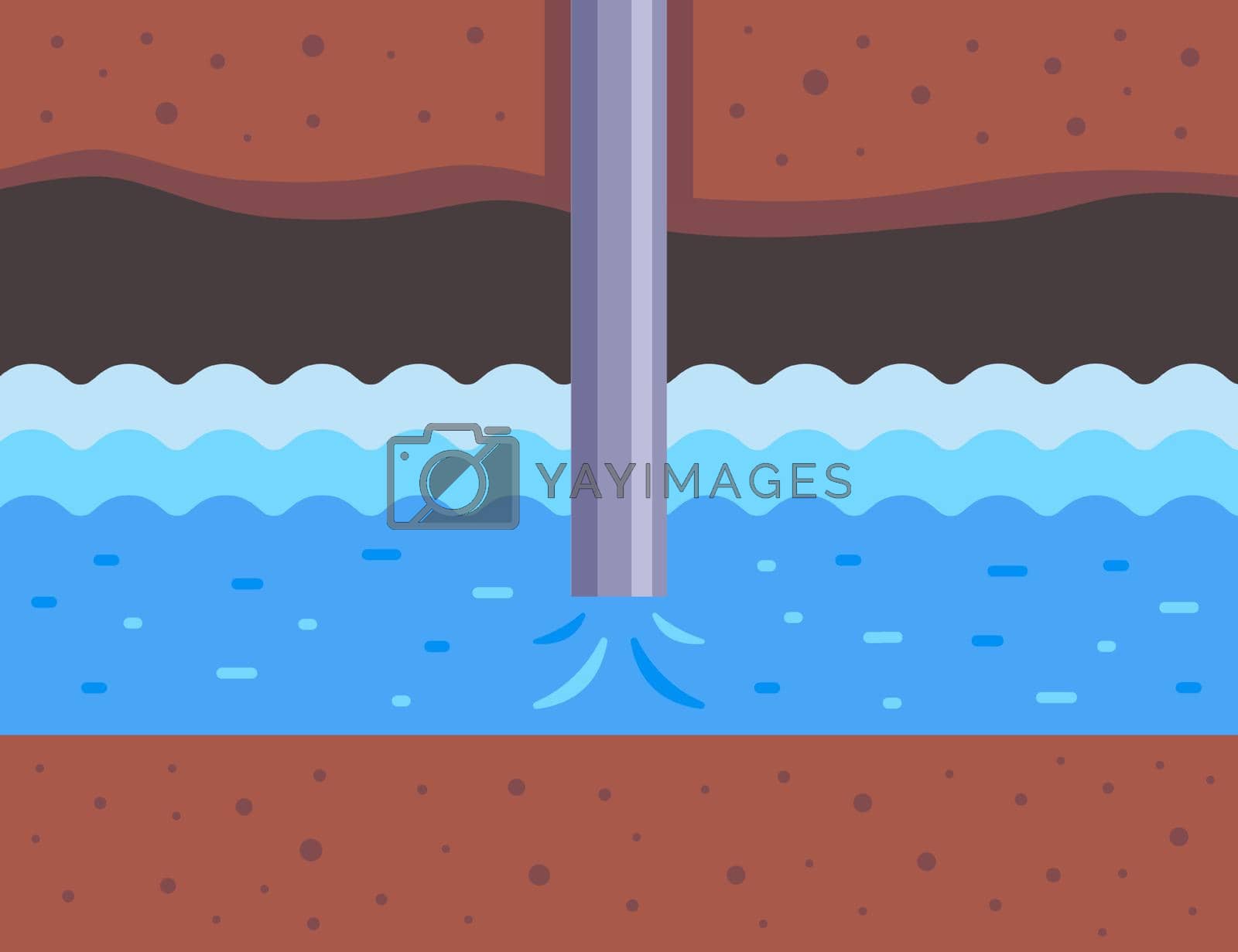 Royalty free image of well for the extraction of clean drinking water from underground. by PlutusART