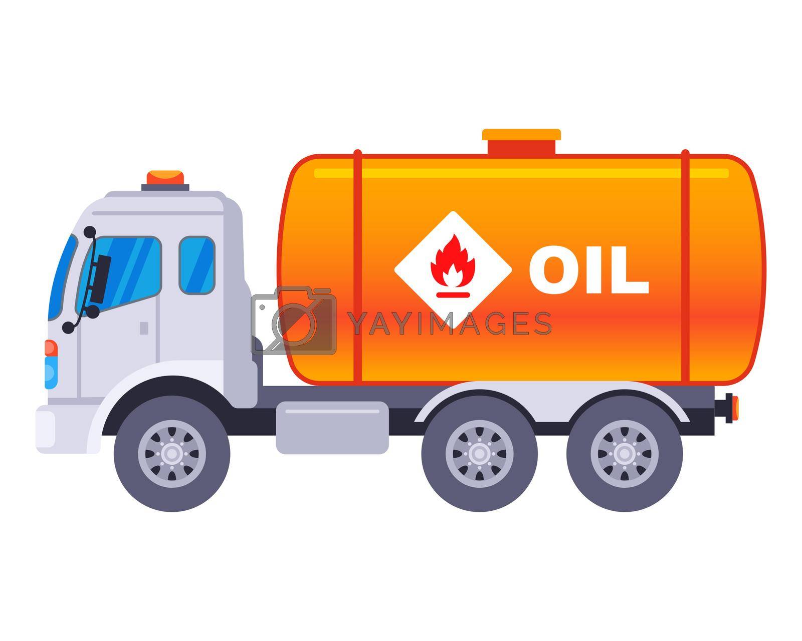 Royalty free image of truck transports gasoline in a tank for a gas station. by PlutusART