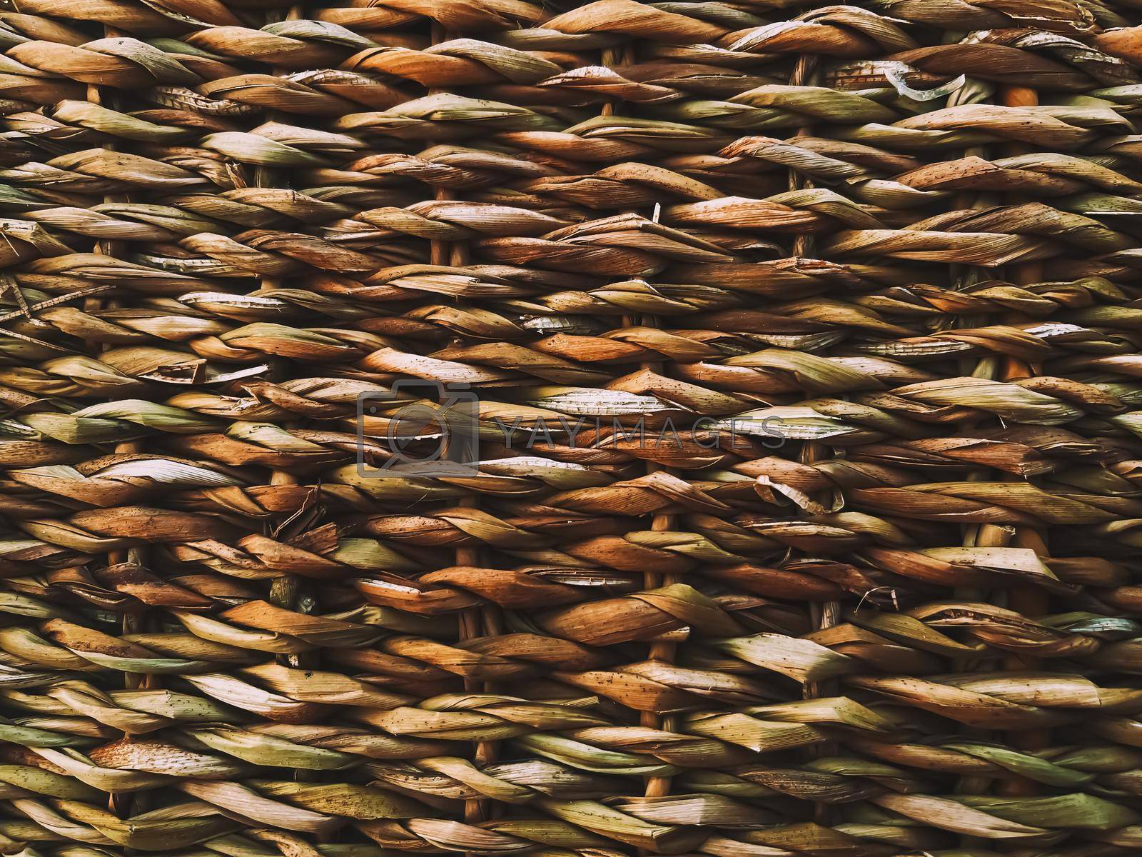 Royalty free image of Wicker texture background, natural construction material and interior design by Anneleven