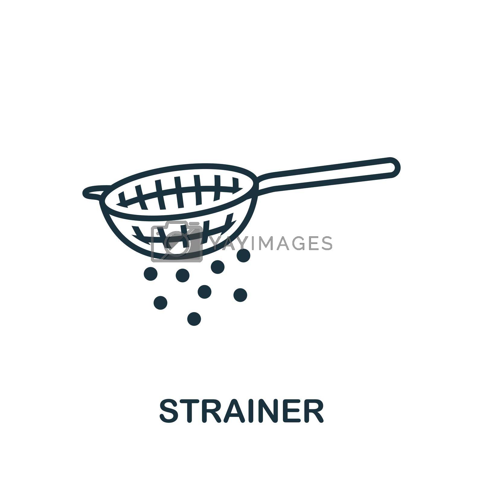 Royalty free image of Strainer icon. Monochrome simple Cooking icon for templates, web design and infographics by simakovavector