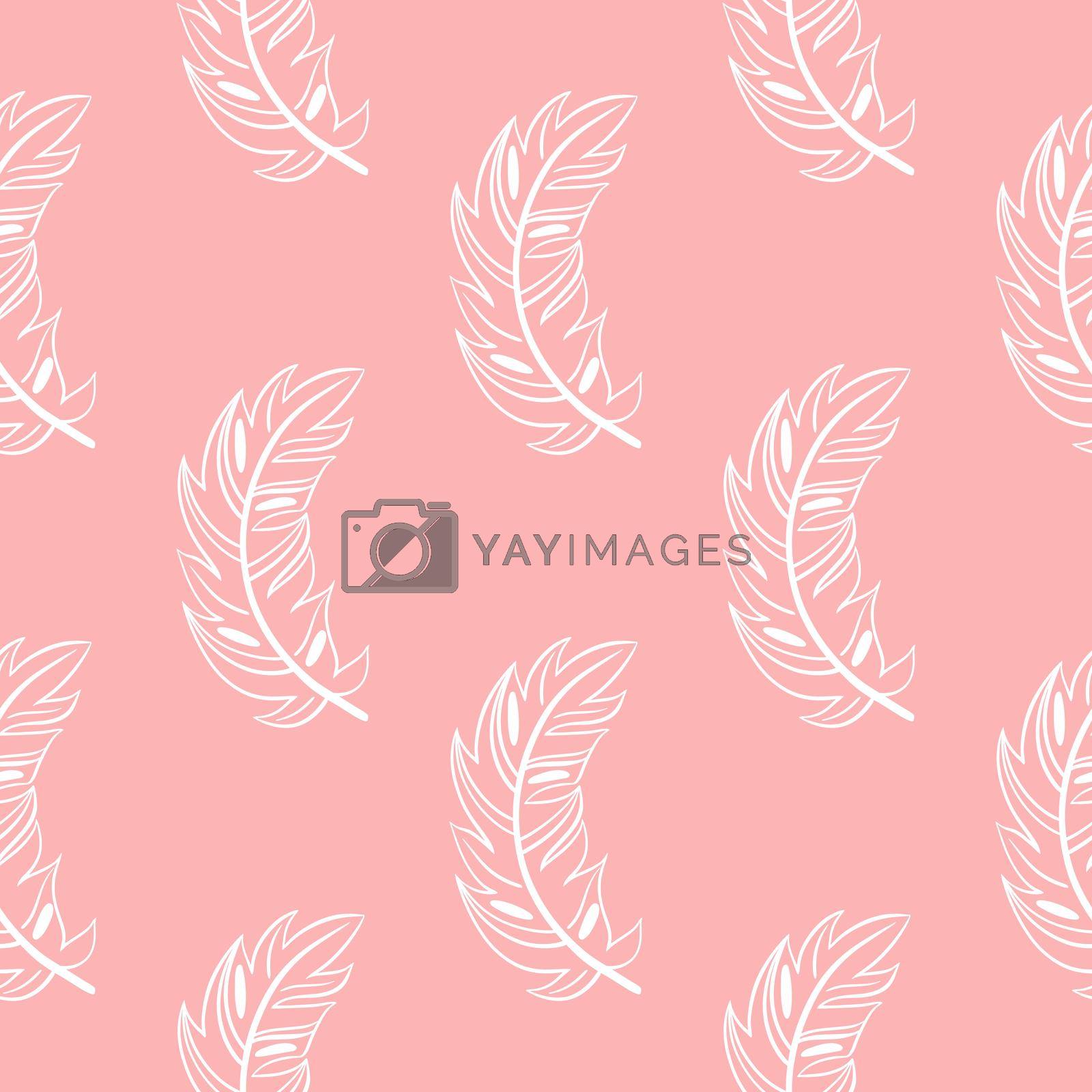 Royalty free image of Feathers vintage seamless pattern by TassiaK