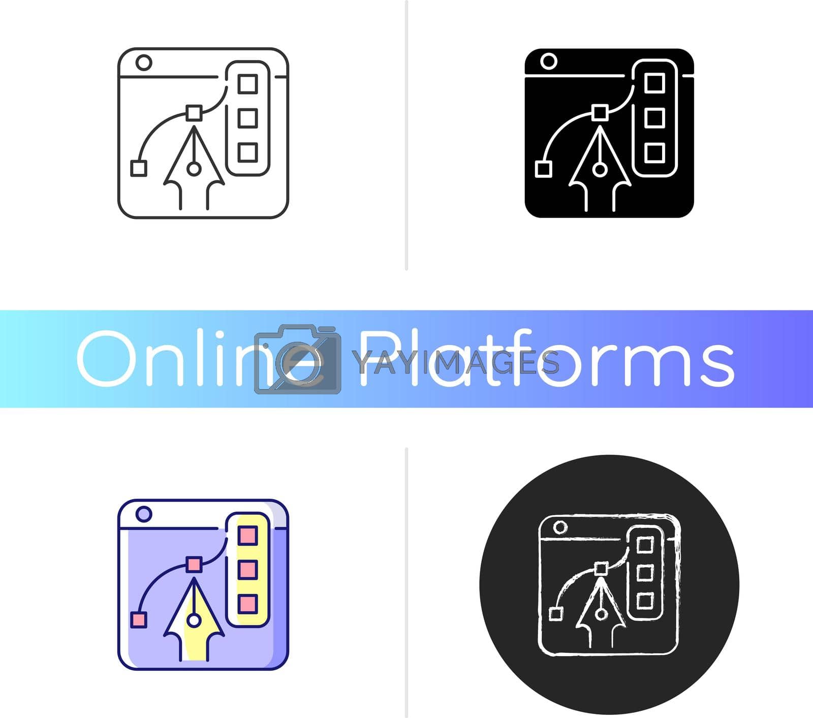 Royalty free image of Graphic design platforms icon by bsd