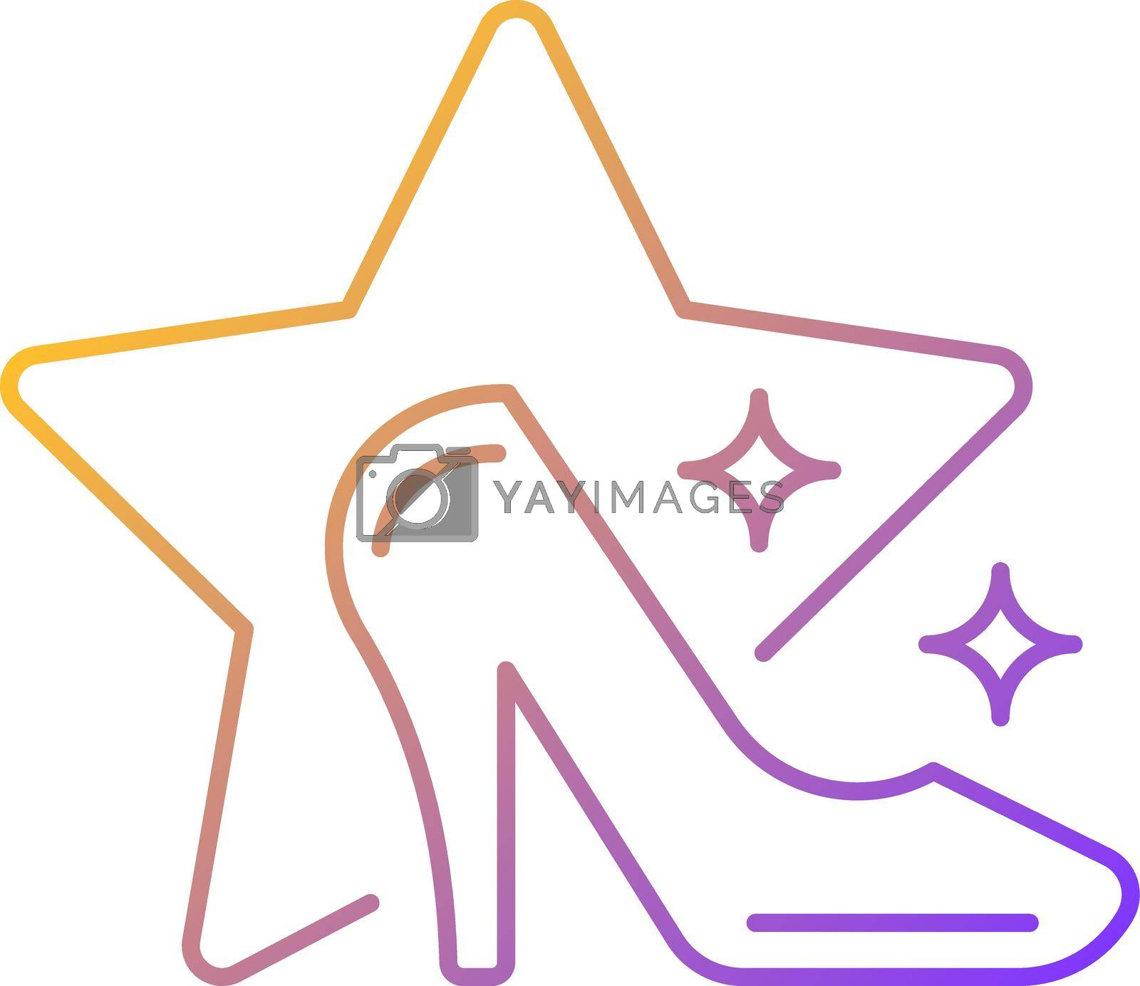 Fashion show gradient linear vector icon. Runway model program broadcasting. Television entertainment genre. Thin line color symbol. Modern style pictogram. Vector isolated outline drawing