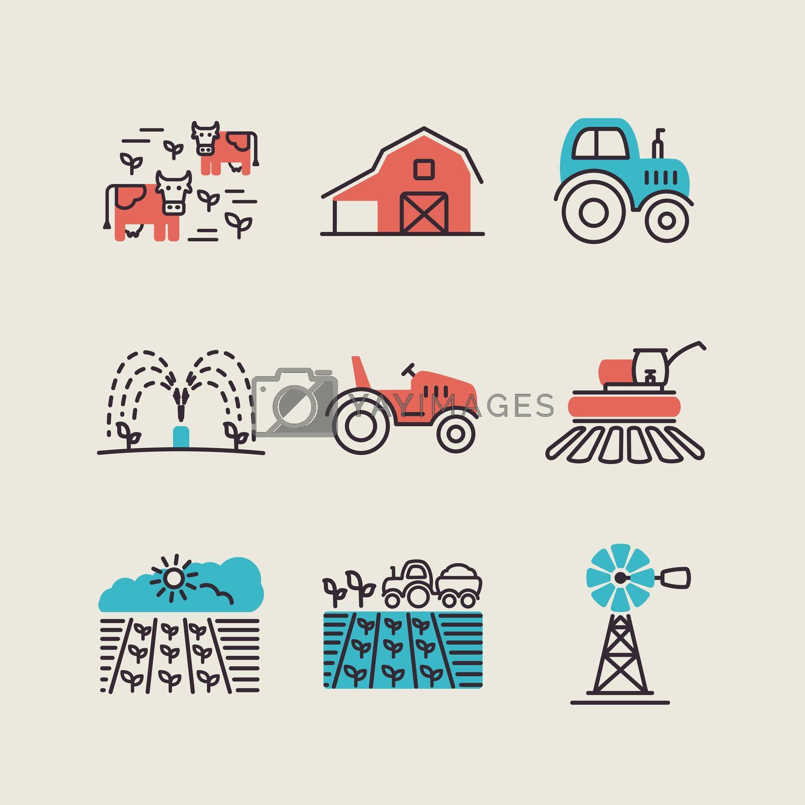 Royalty free image of Farm Field vector icon. Agriculture sign by nosik