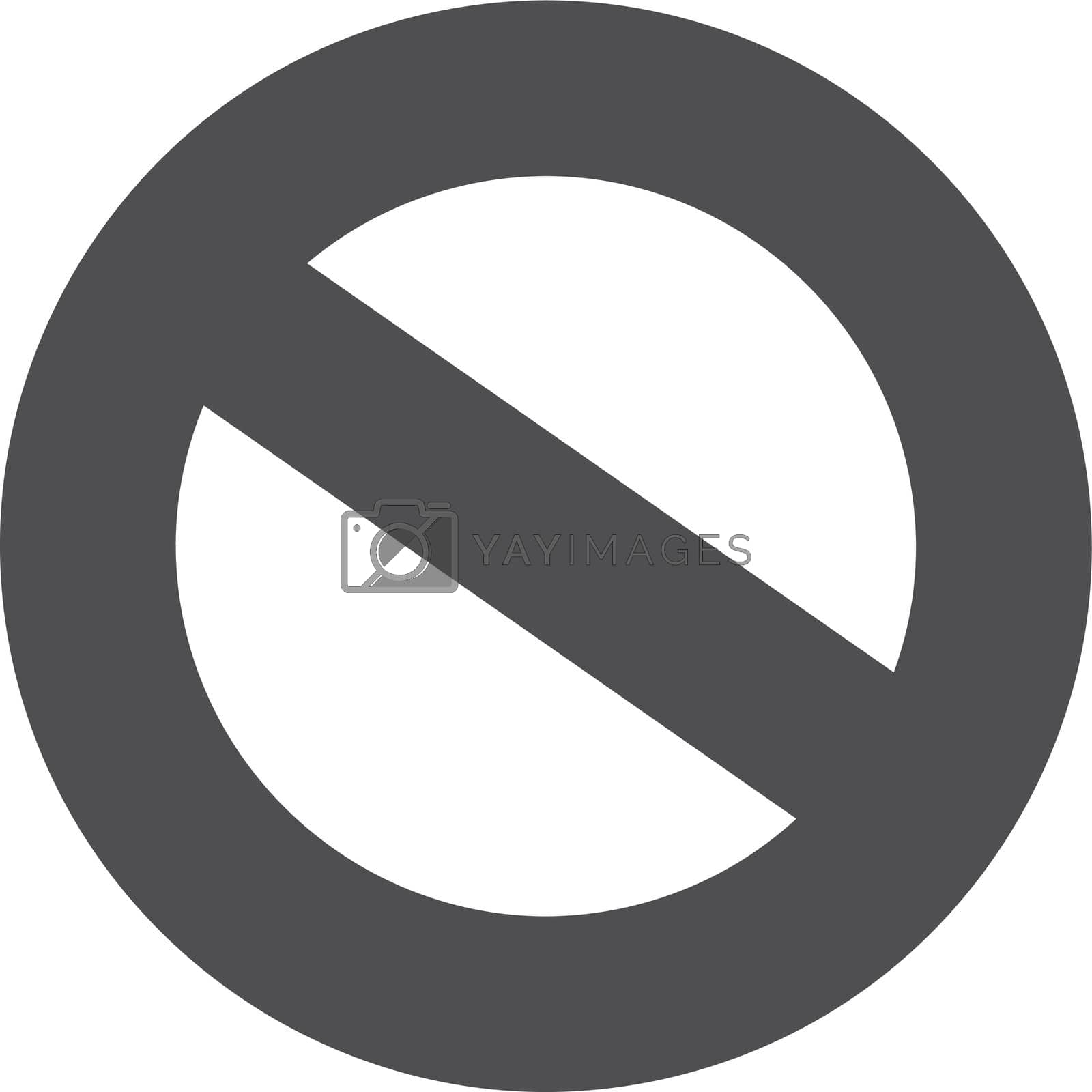 Royalty free image of Forbidden icon. Restriction black symbol. Access deny sign by MicroOne
