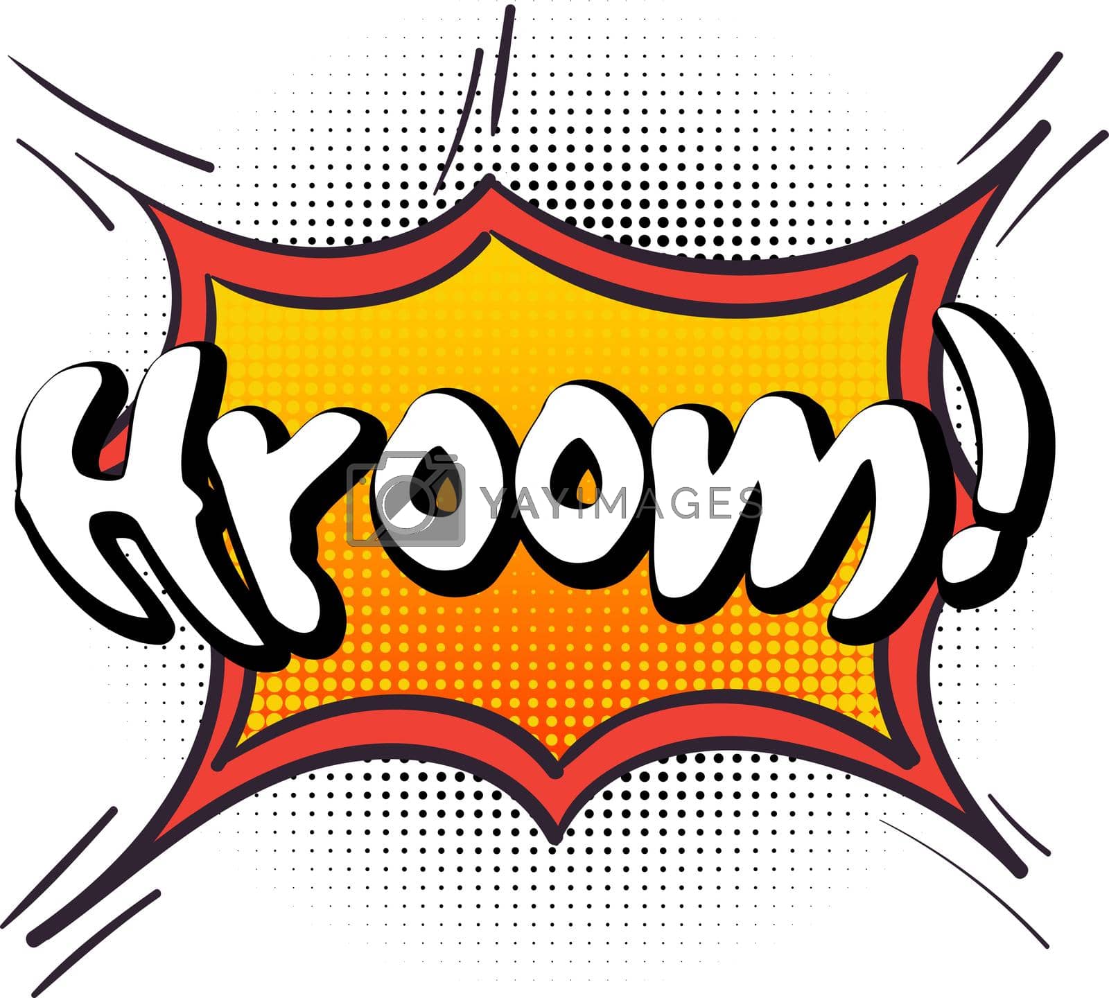 Royalty free image of Hroom. Comic balloon with text. Loud sound symbol by ONYXprj
