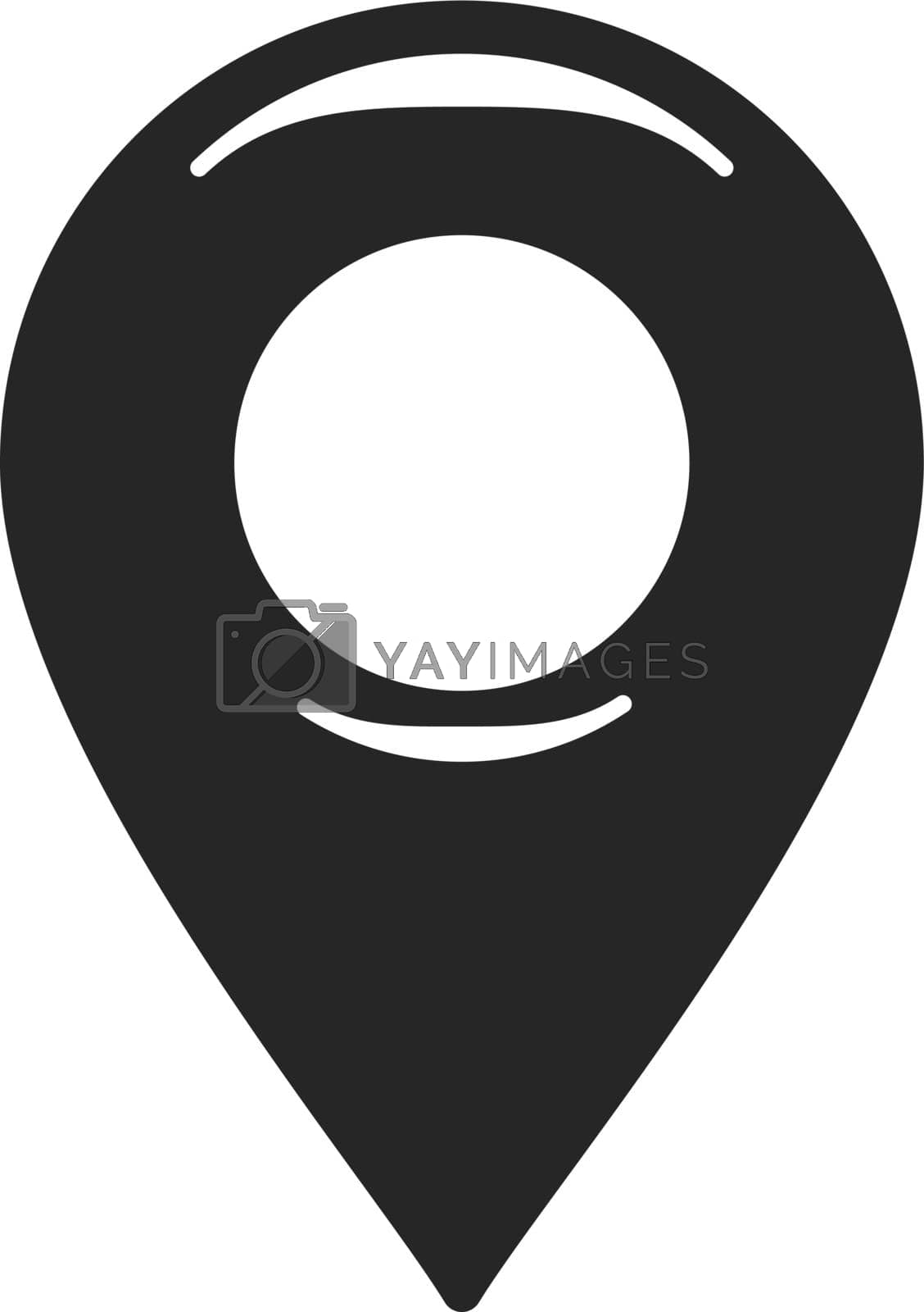 Royalty free image of Geo pin icon. Black map tag logo by ONYXprj