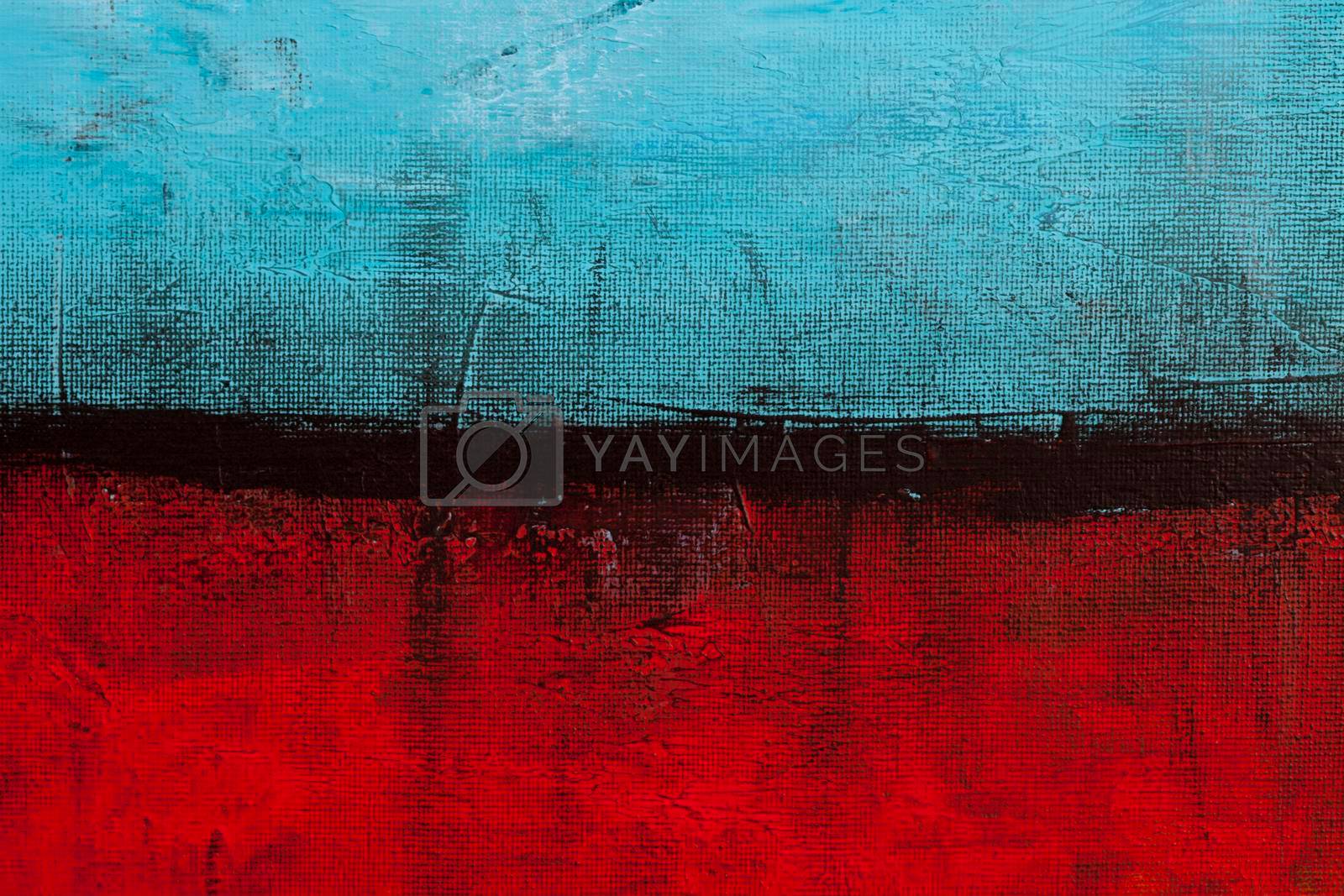Red and blue grunge colored texture background. Decorative painting.