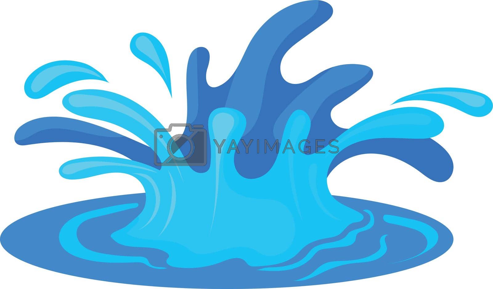 Royalty free image of Cartoon splash effect. Blue water motion flash by Stock-Smart-Start