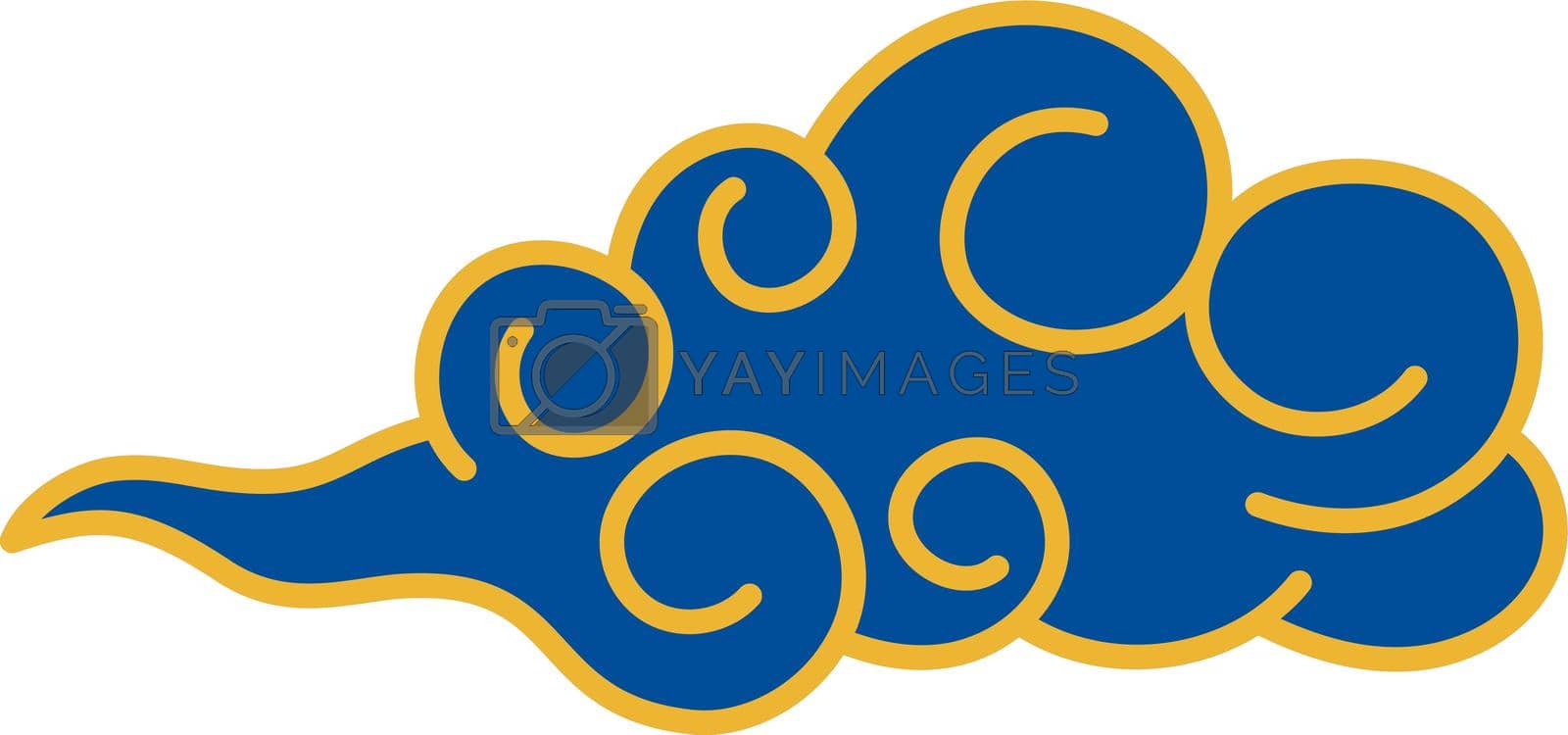 Royalty free image of Blue cloud. Sky element for traditional holiday ornament by LadadikArt