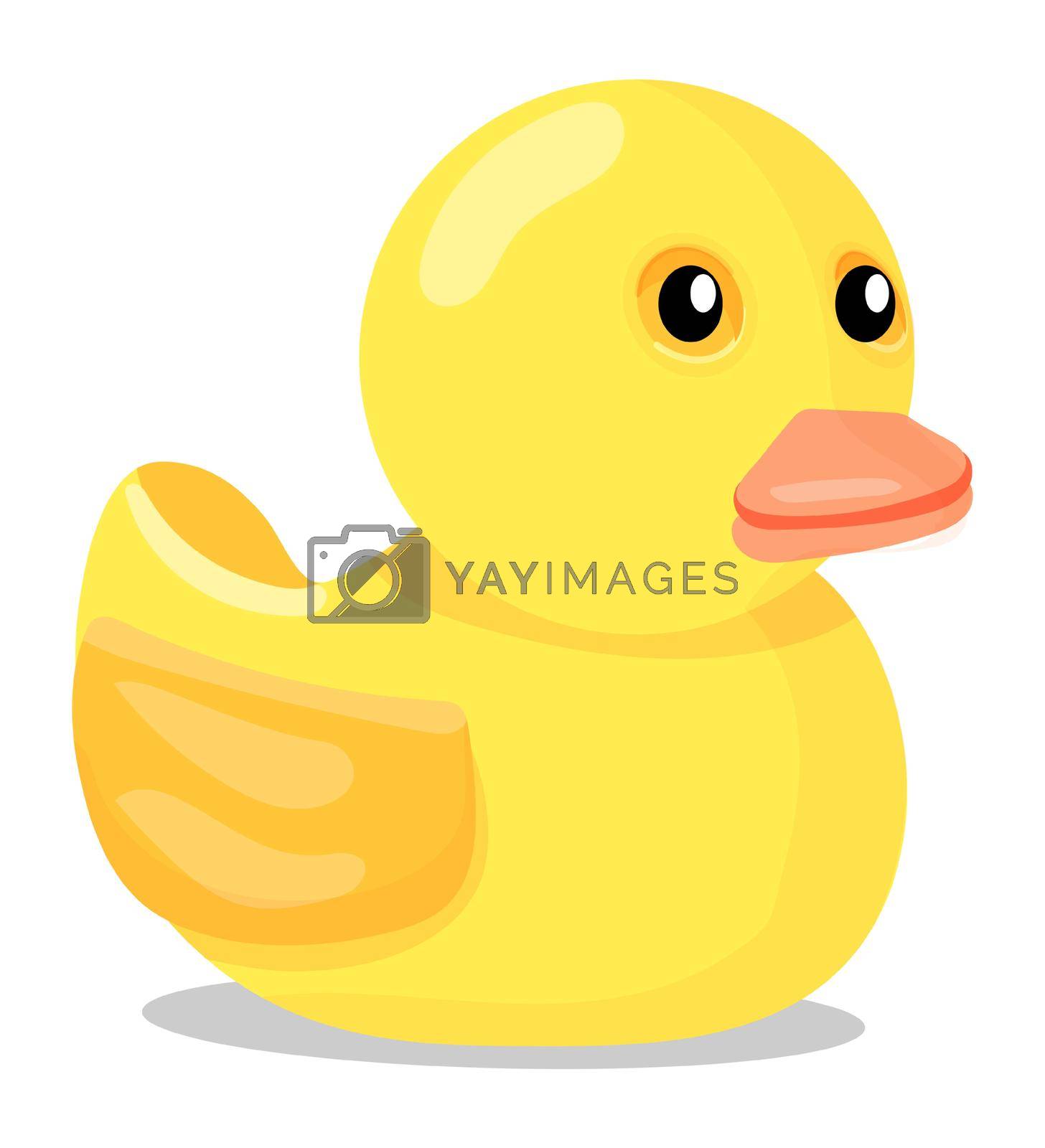 Royalty free image of Rubber duck icon. Yellow bath toy in cartoon style by LadadikArt