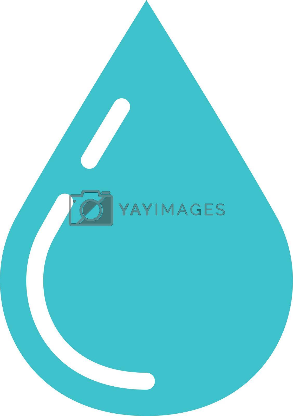 Royalty free image of Water drop icon. Blue logo for aqua business by LadadikArt