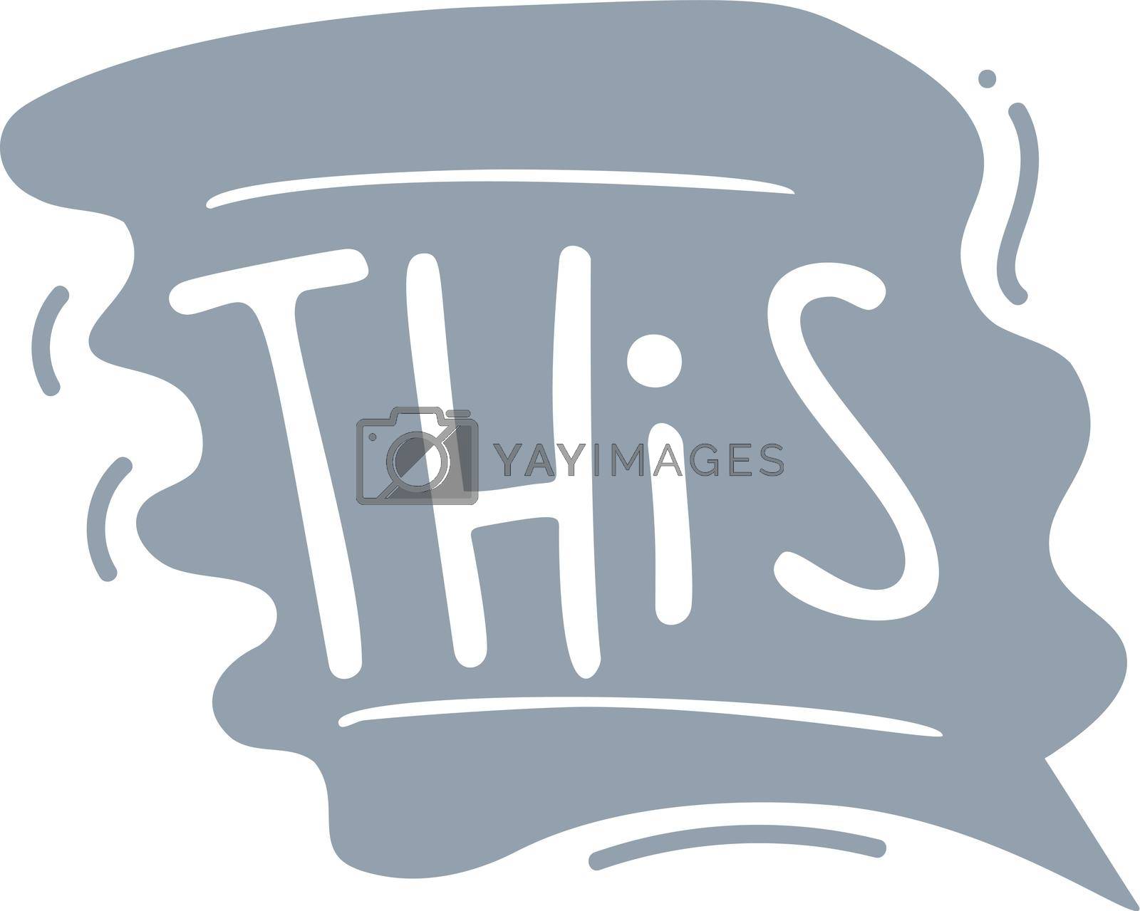Royalty free image of This dialog bubble sticker. Chat message cloud by LadadikArt