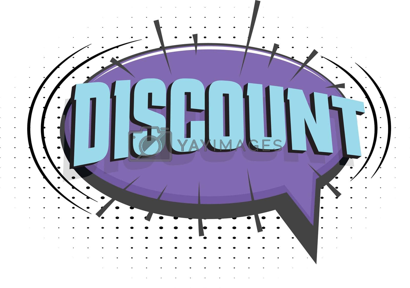 Royalty free image of Discount speech bubble with halftone shadow effect by LadadikArt