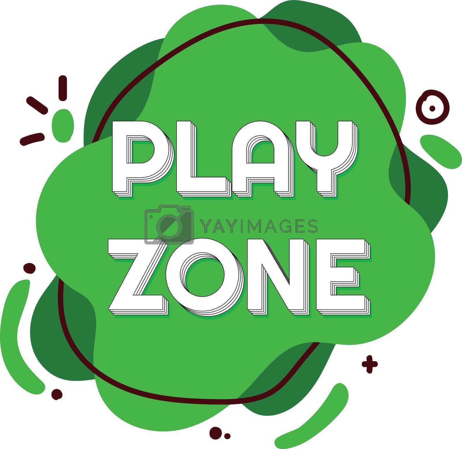 Royalty free image of Play zone logo. Kid party invitation label by LadadikArt