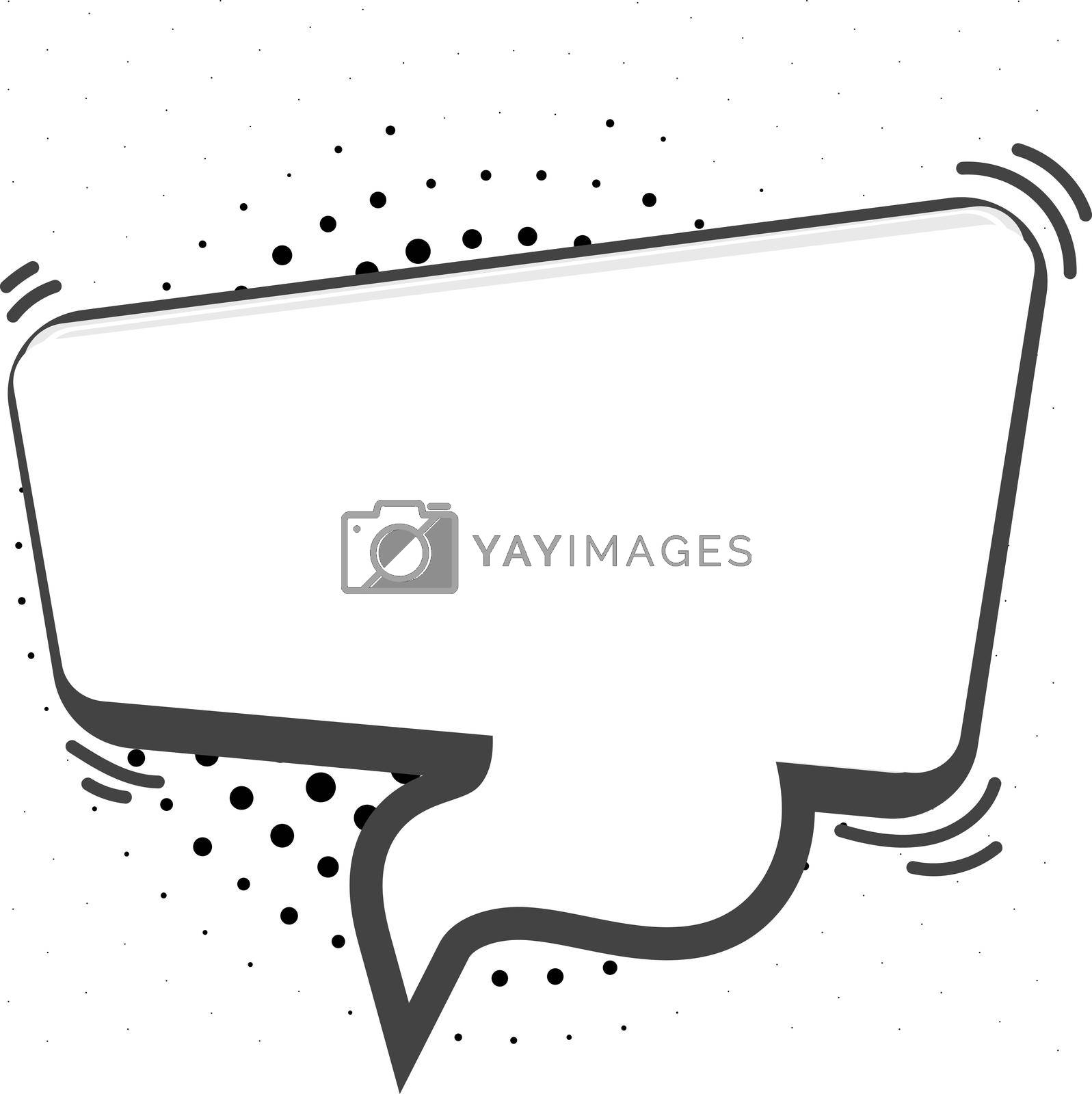 Royalty free image of Comic speech bubble template. Blank text frame by LadadikArt