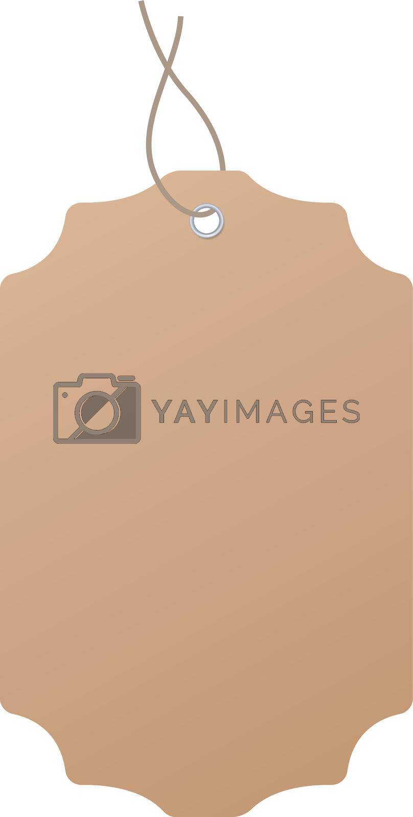 Royalty free image of Price tag on string. Hanging label blank template by LadadikArt