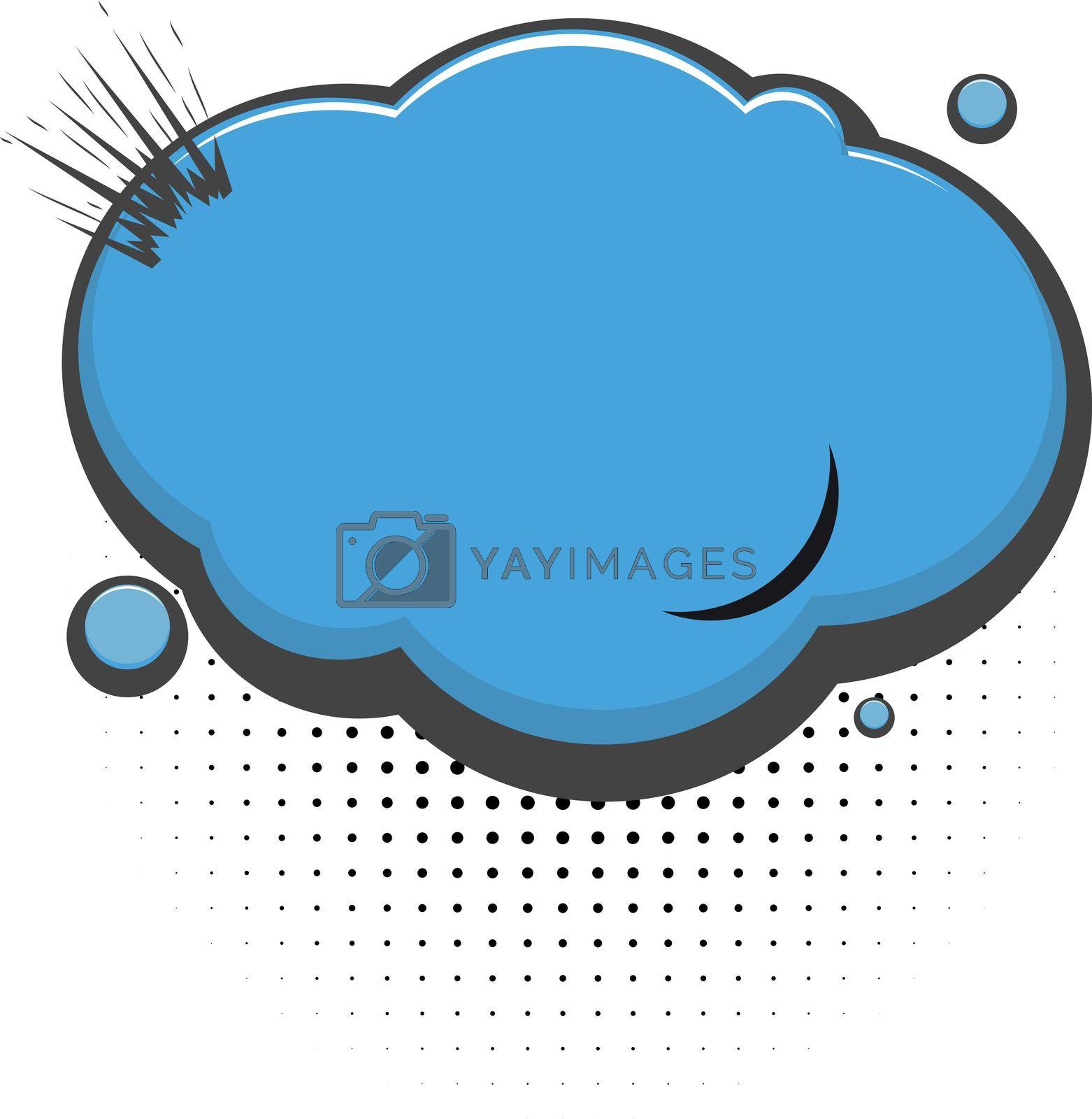 Royalty free image of Blank comic cloud with retro shadow. Color balloon by LadadikArt