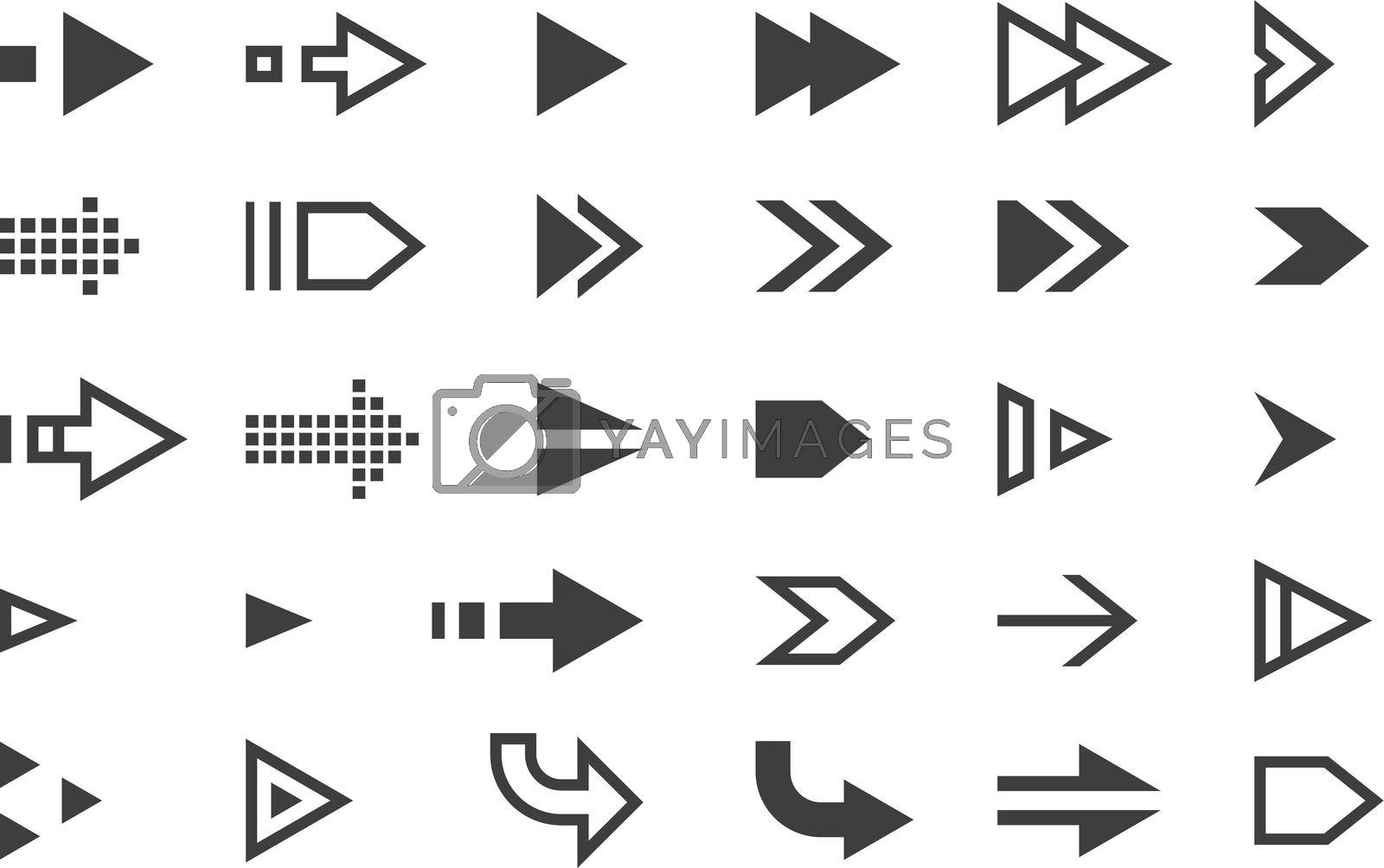 Royalty free image of Arrow set. Interface element collection. Digital icons by LadadikArt