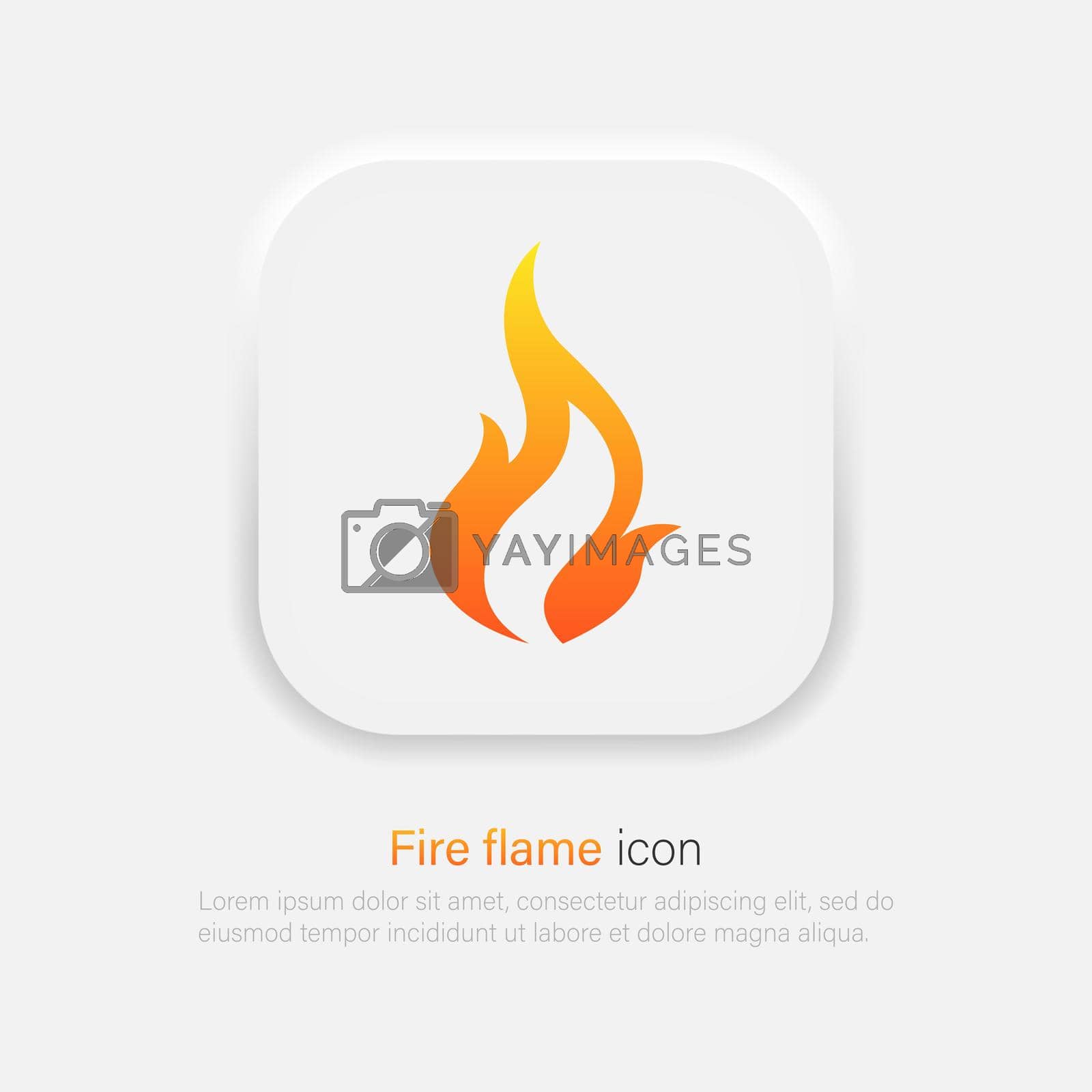 Royalty free image of Fire, flame. Inferno gradient icon in trendy neumorphism style. Vector EPS 10 by TopRated