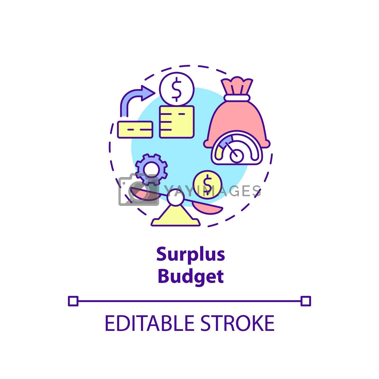 Royalty free image of Surplus budget concept icon by bsd