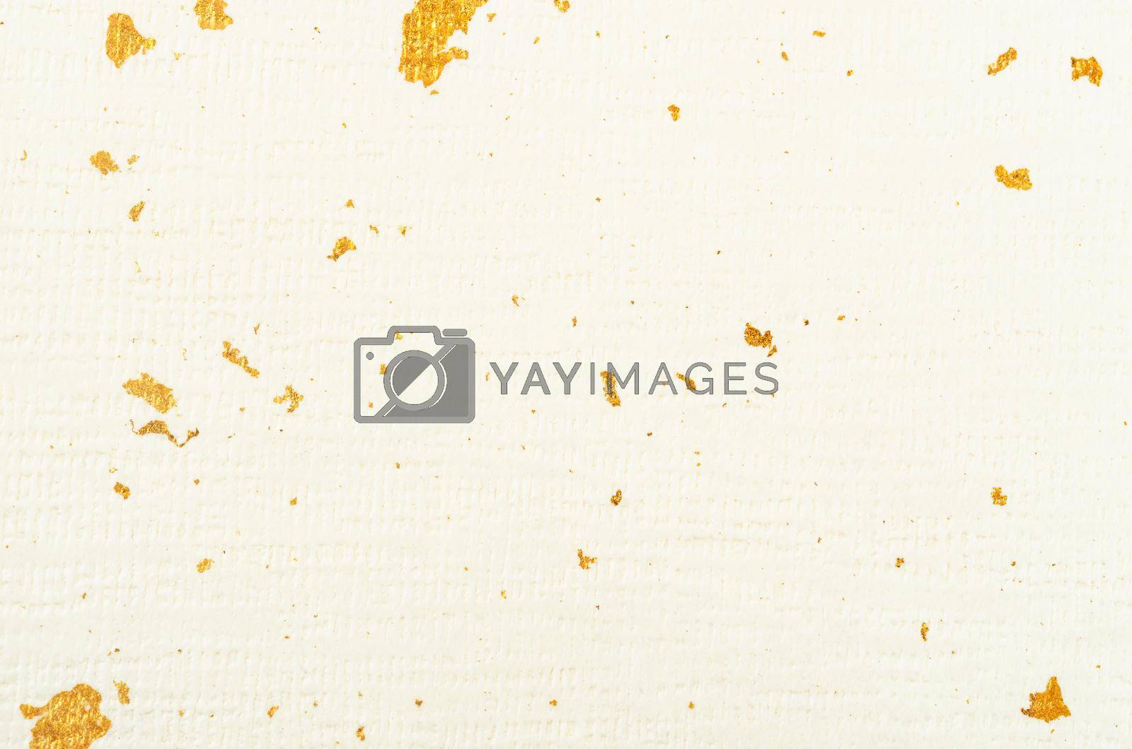The Paper with gold sheet texture as background.