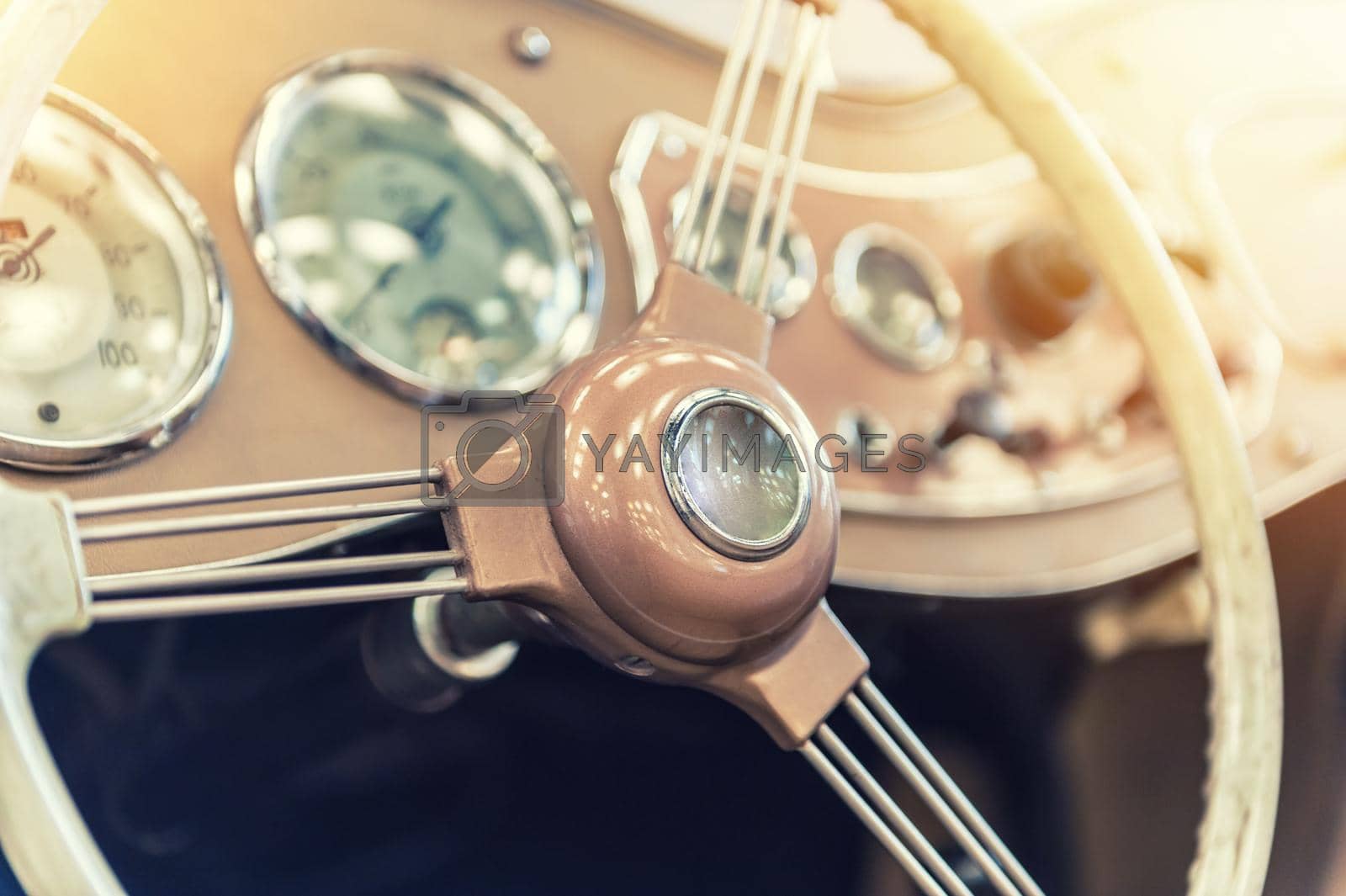 Royalty free image of Closeup on a vintage dashboard by cla78