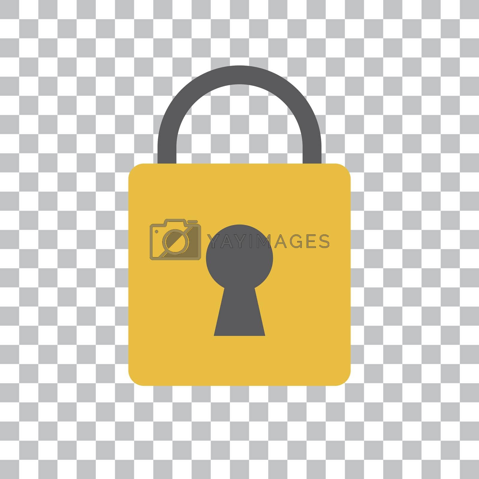 Royalty free image of Separated security icons on a transparent background. Padlock vector. by illust_monster