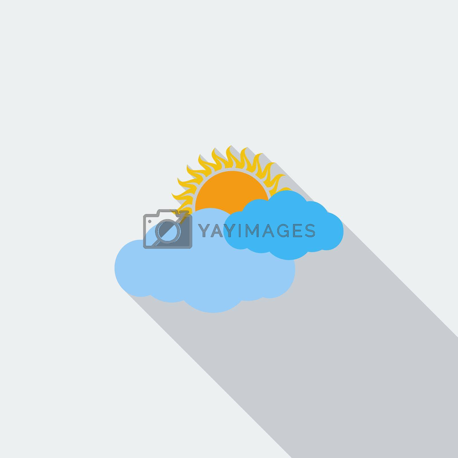 Weather icon. Flat vector related icon with long shadow for web and mobile applications. It can be used as - logo, pictogram, icon, infographic element. Vector Illustration.