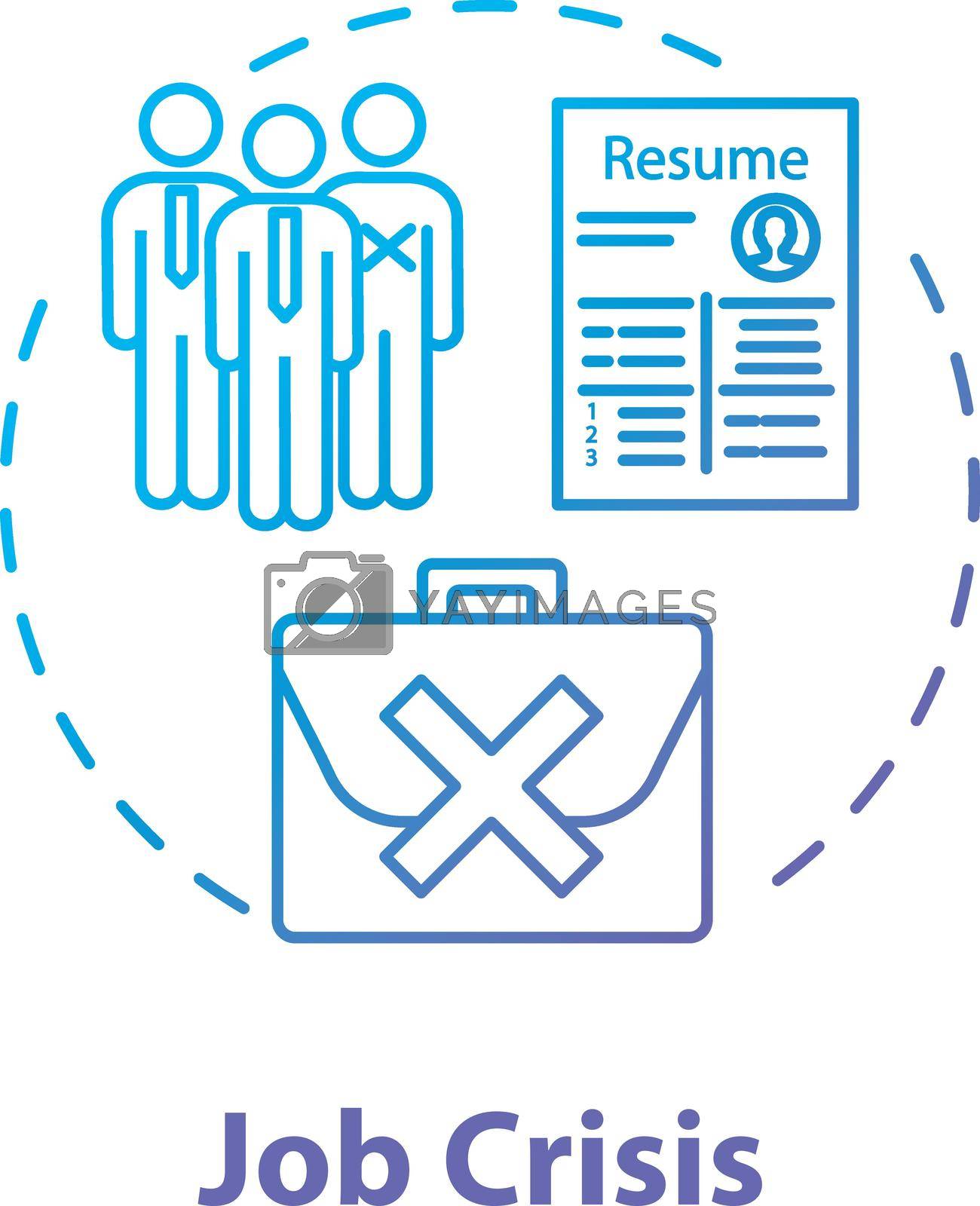 Royalty free image of Job crisis concept icon by bsd