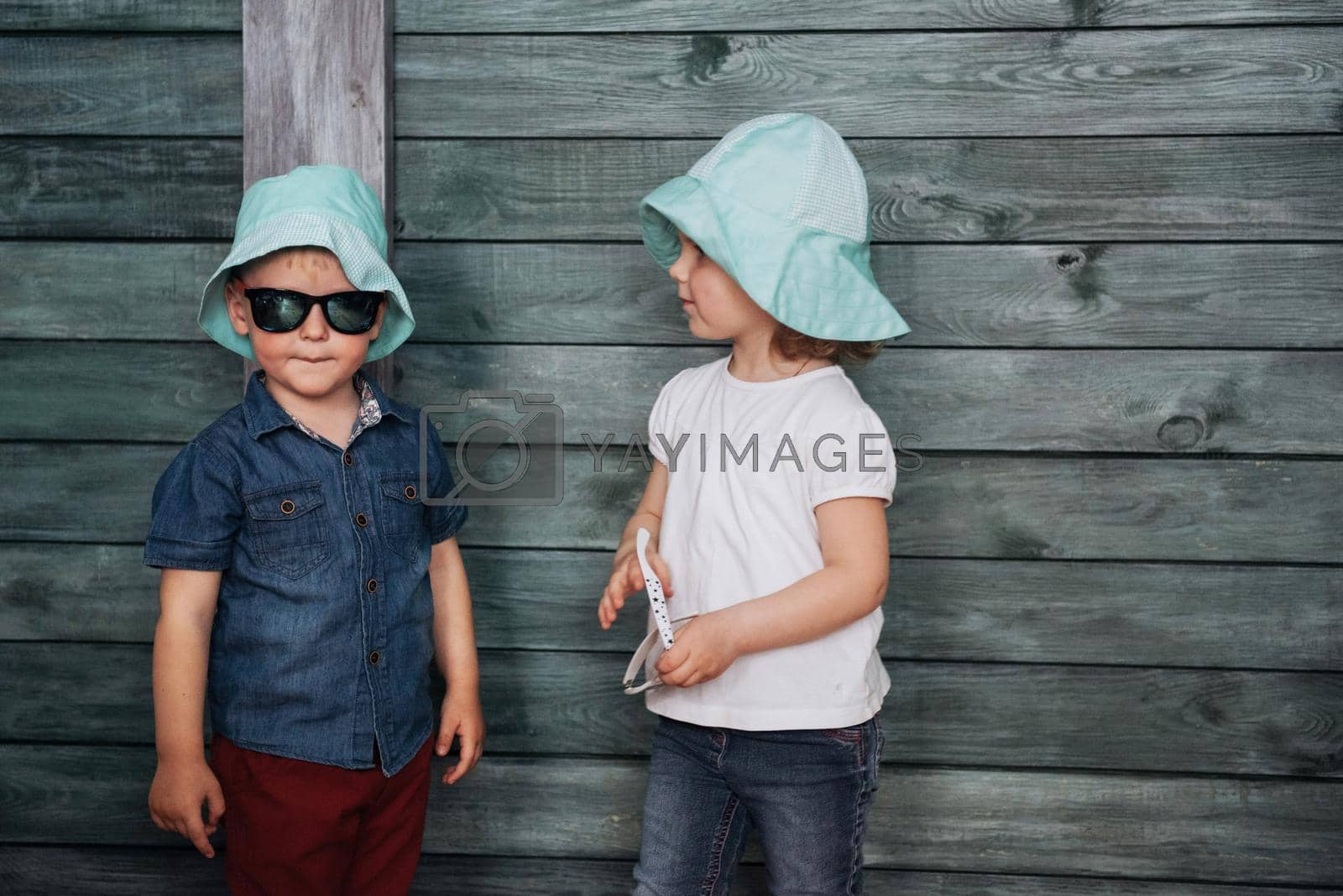 Royalty free image of Happy young children siblings Ukraine. Europe by Standret