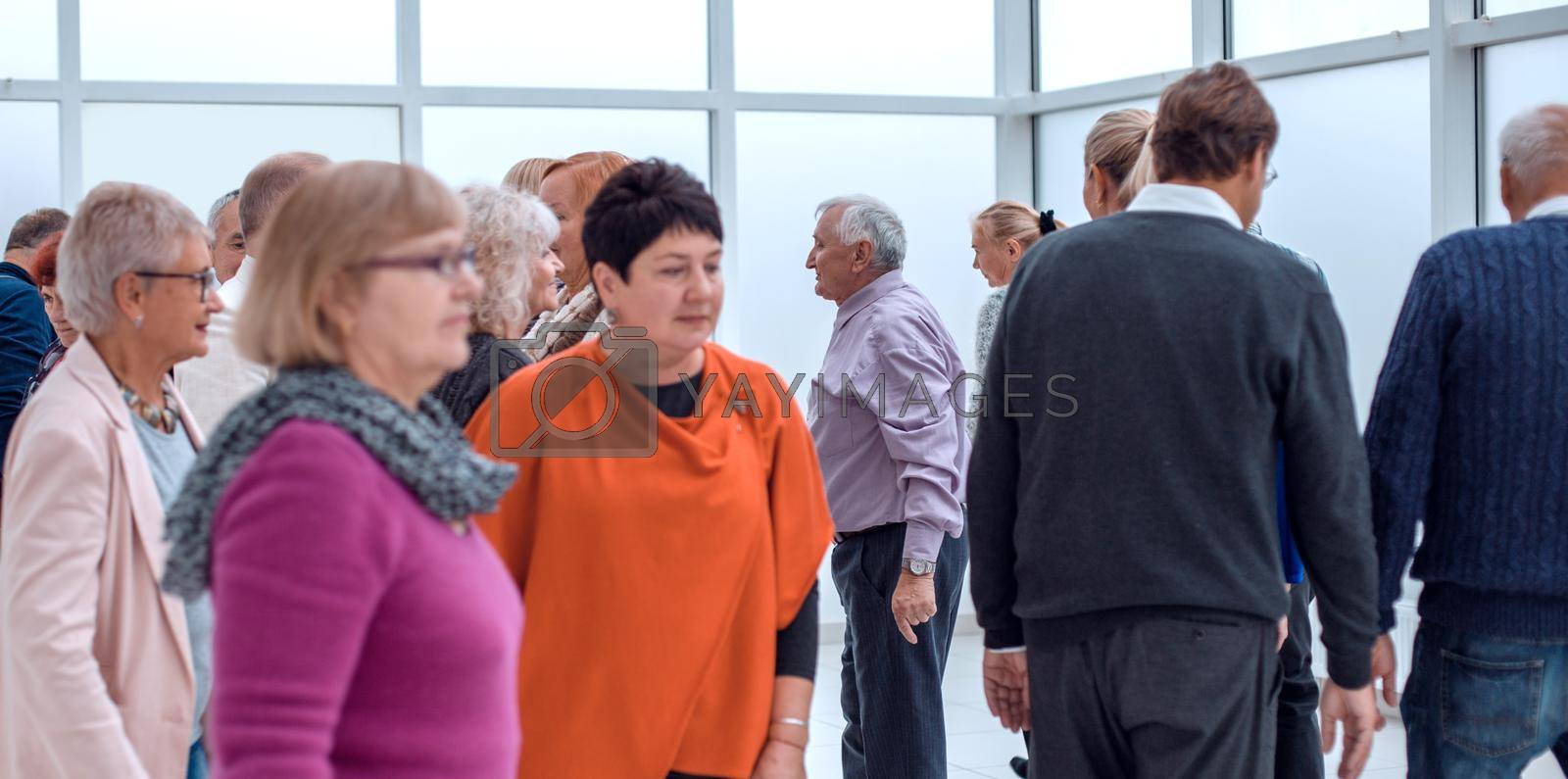 Royalty free image of movement of older people indoors by asdf