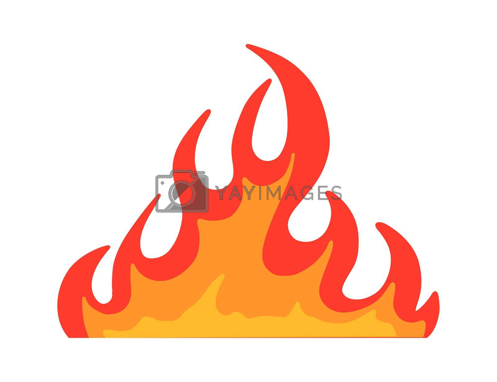 Royalty free image of Fire flame. Cartoon bonfire collection. Vector burn fireplace set by Elena_Garder