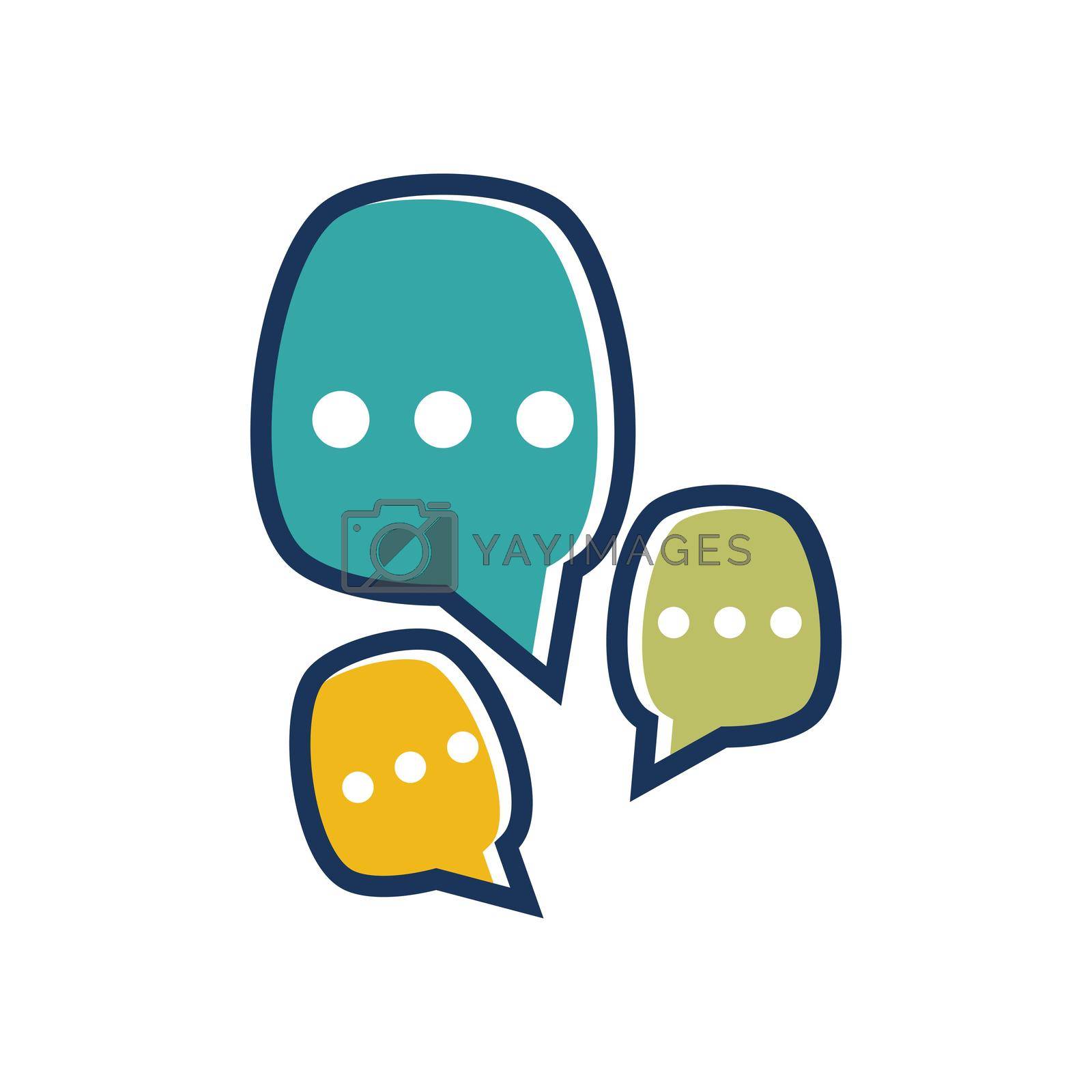 Speech bubble logo vector design