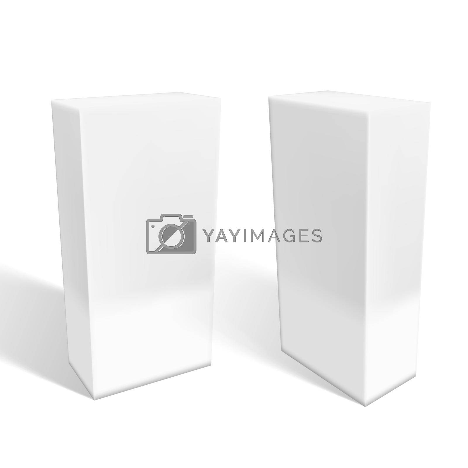 Royalty free image of Set Of Small White Cardboard Boxes With Shadows by VectorThings