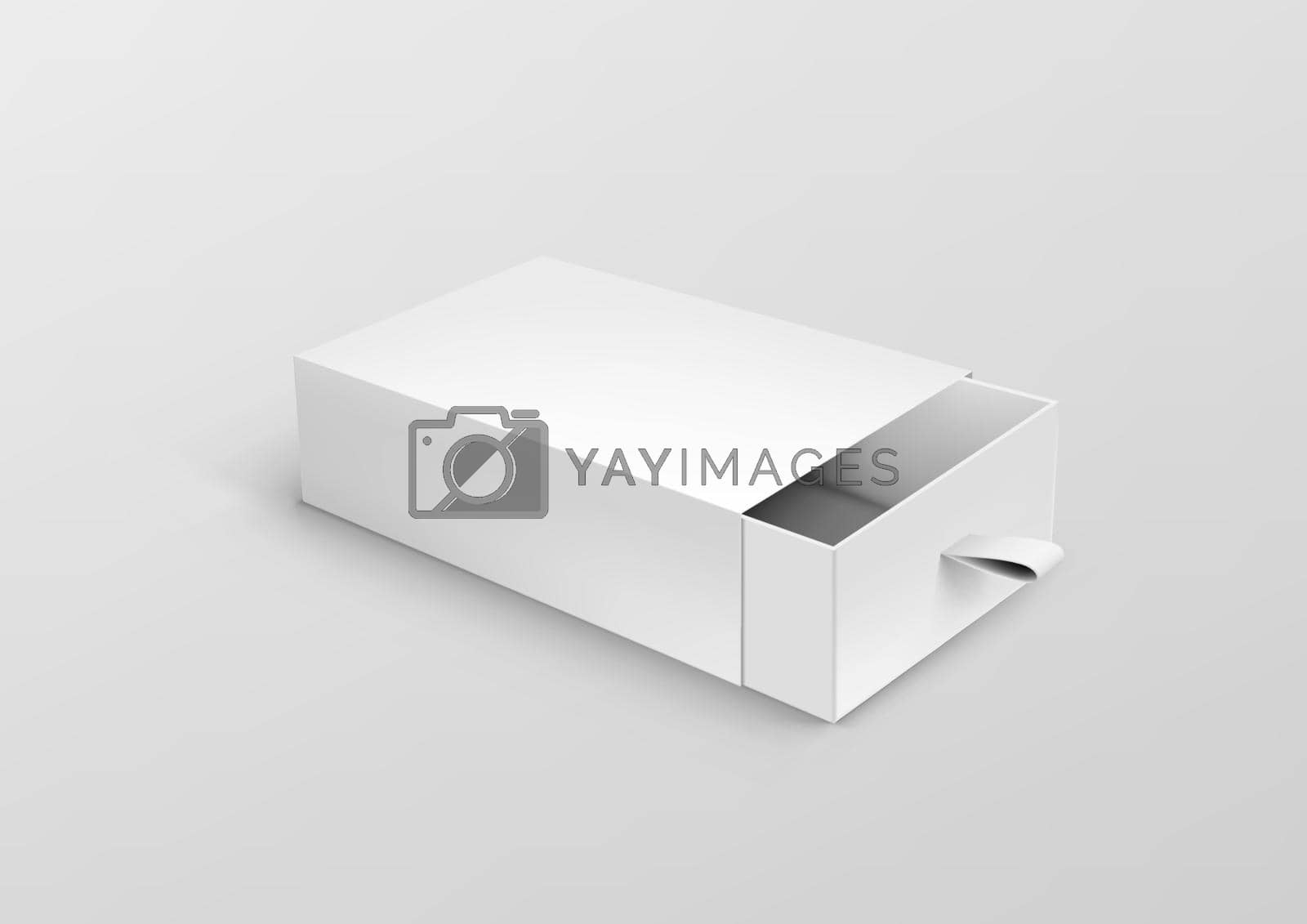 Royalty free image of Package Cardboard Ribbon Pull And Slide Drawer Box by VectorThings