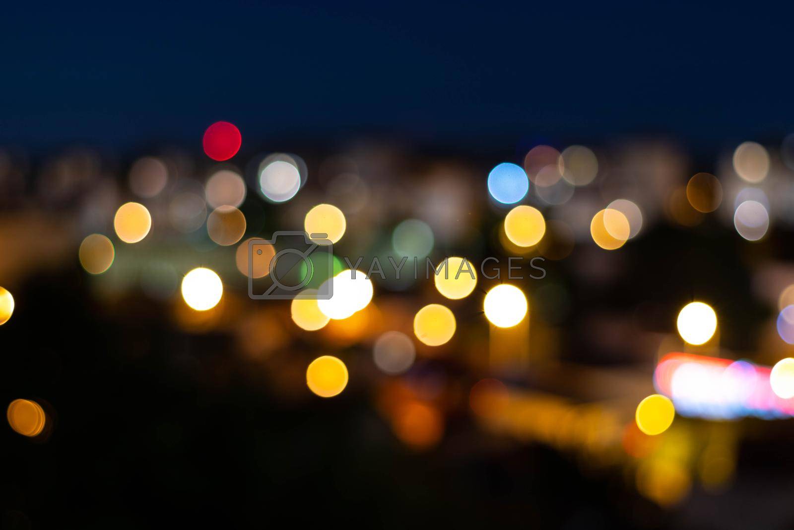Royalty free image of City bokeh on a hot summer night by palkorobert