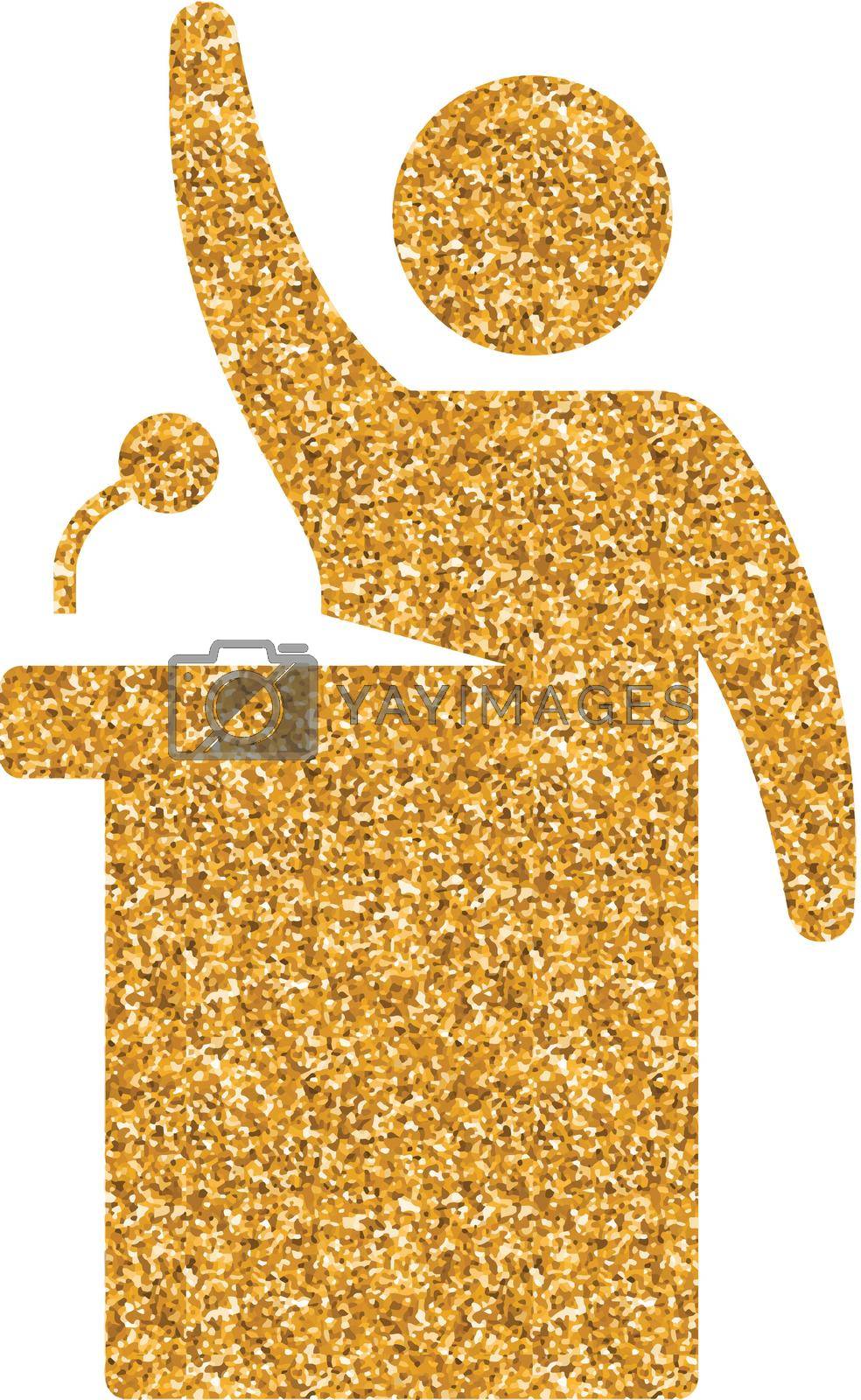 Royalty free image of Gold Glitter Icon - Auctioneer by puruan