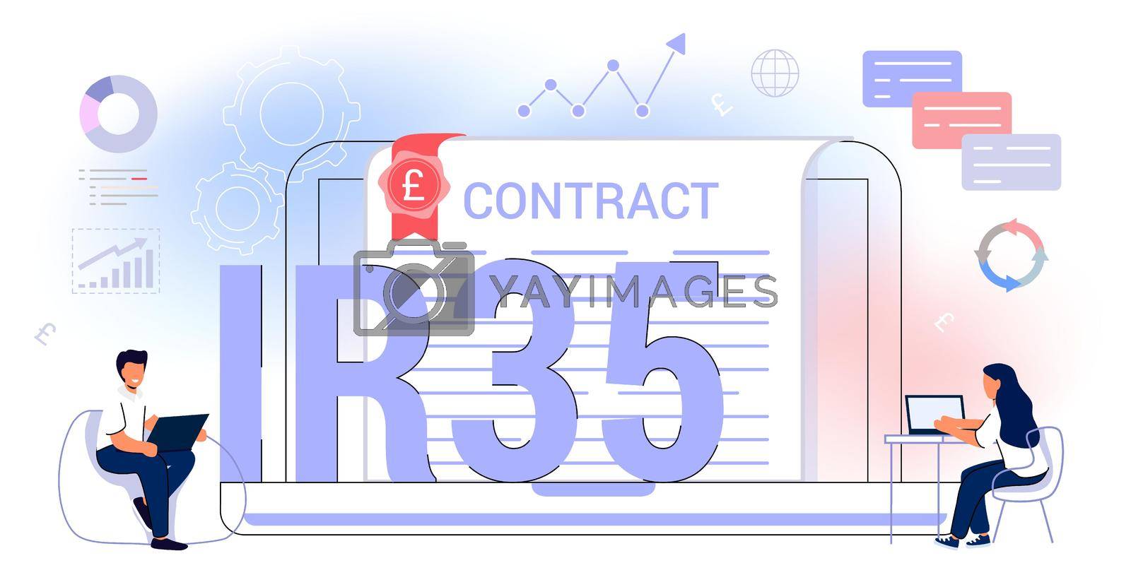 Royalty free image of IR35 Intermediaries legislation business tax concept United Kingdom by JulsIst
