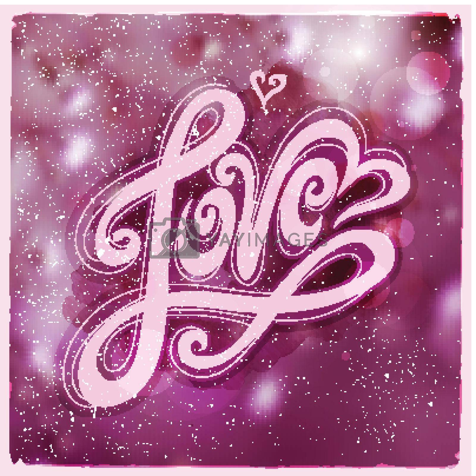 Royalty free image of Love hand lettering - handmade calligraphy by balabolka