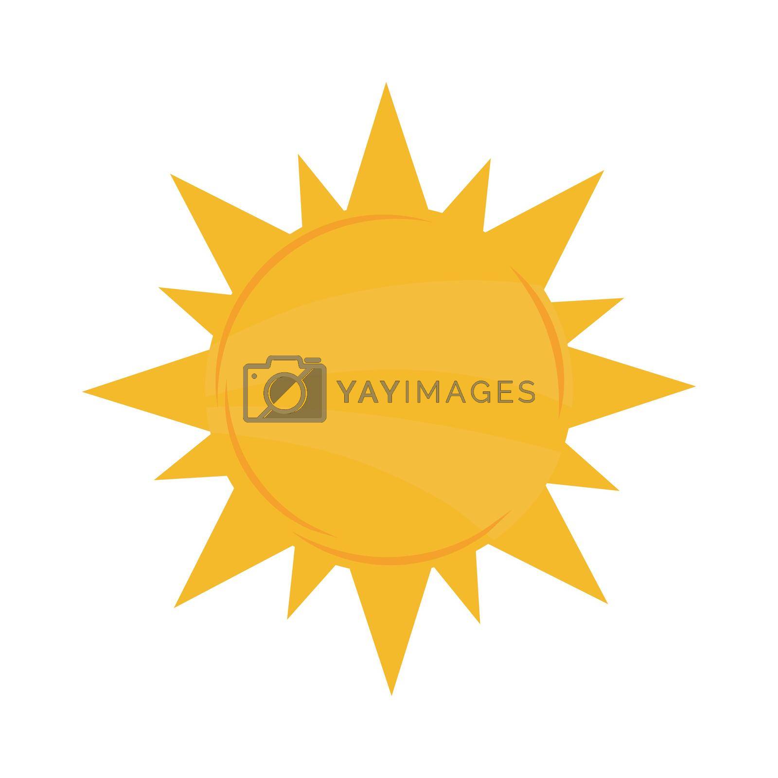 Royalty free image of Sun semi flat color vector element by ntl