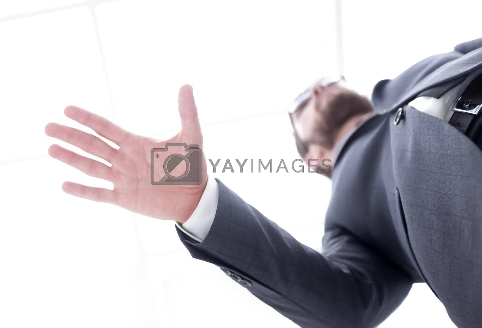 Royalty free image of Two businessman shaking hands by asdf
