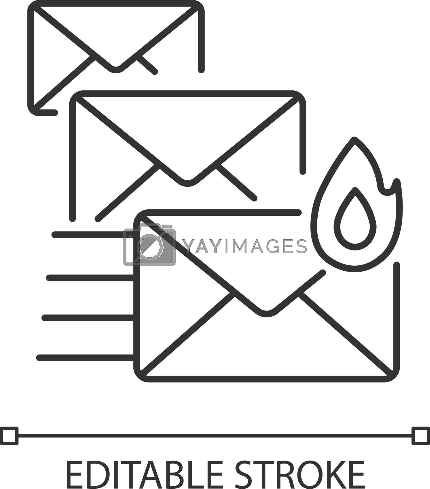 Royalty free image of Priority mail linear icon by bsd