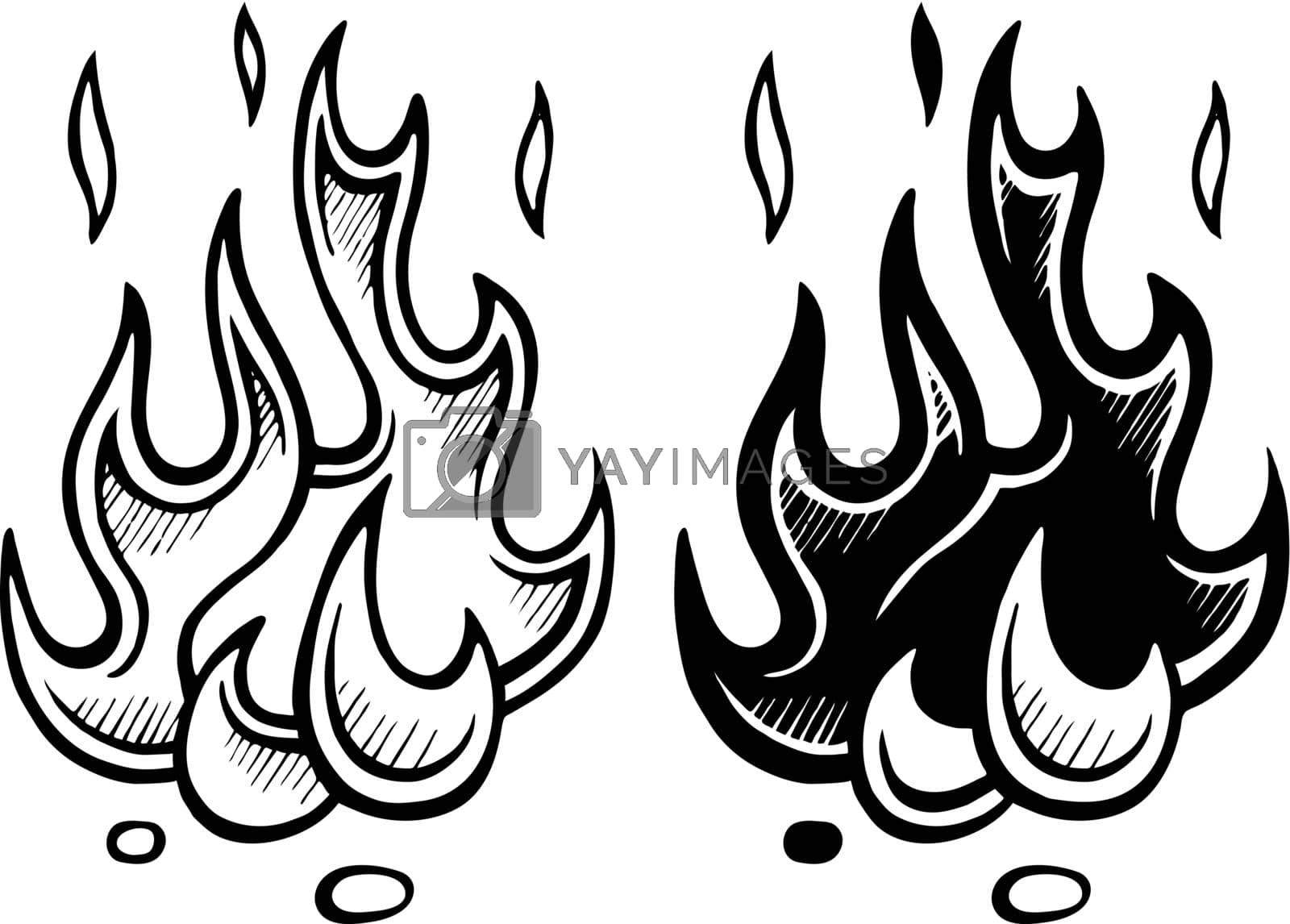 Royalty free image of Flame of fire stylized sketch by roman79