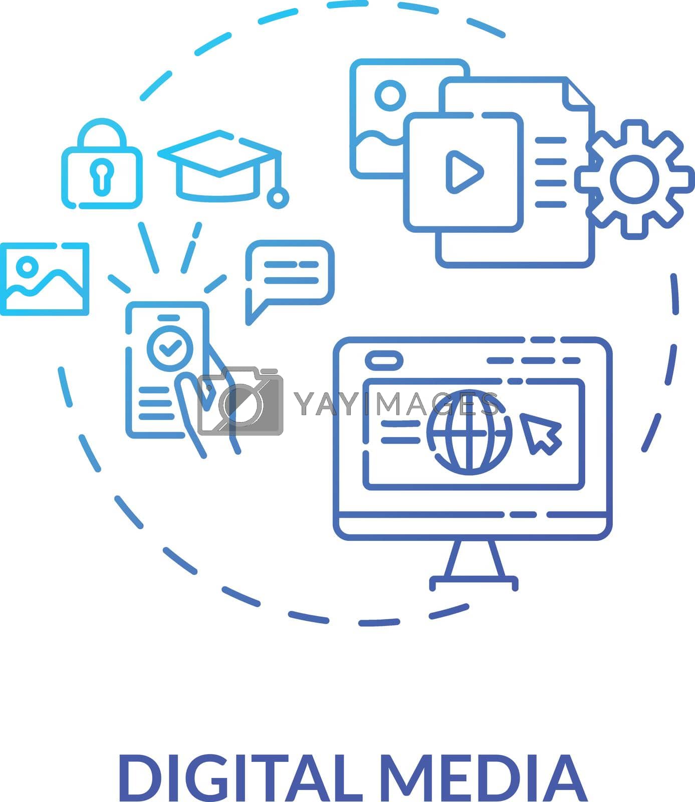 Royalty free image of Digital media concept icon by bsd